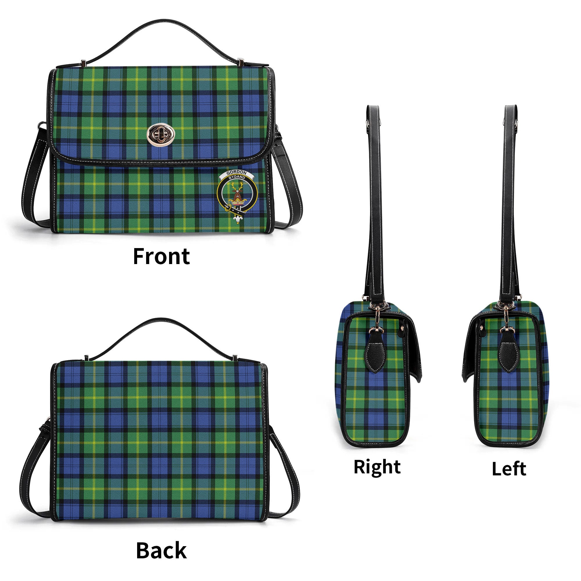 Gordon Old Ancient Tartan Crest Satchel Bag