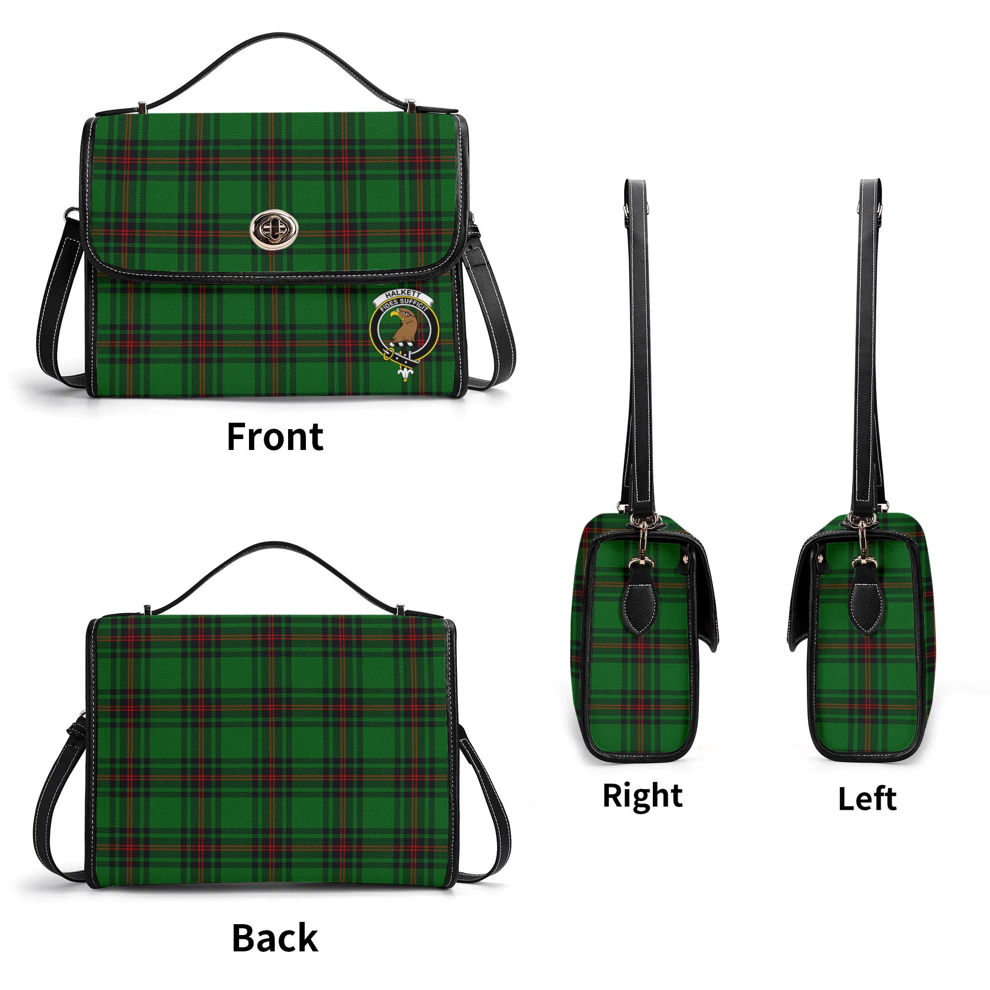 Halkett Tartan Crest Satchel Bag
