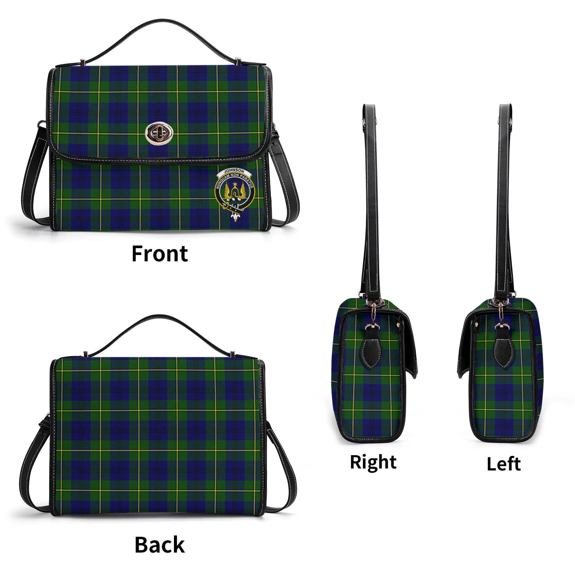 Johnson Modern Tartan Crest Satchel Bag