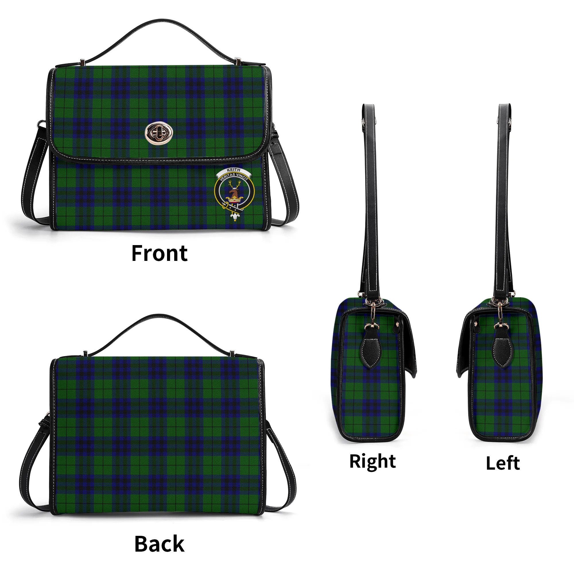 Keith Modern Tartan Crest Satchel Bag