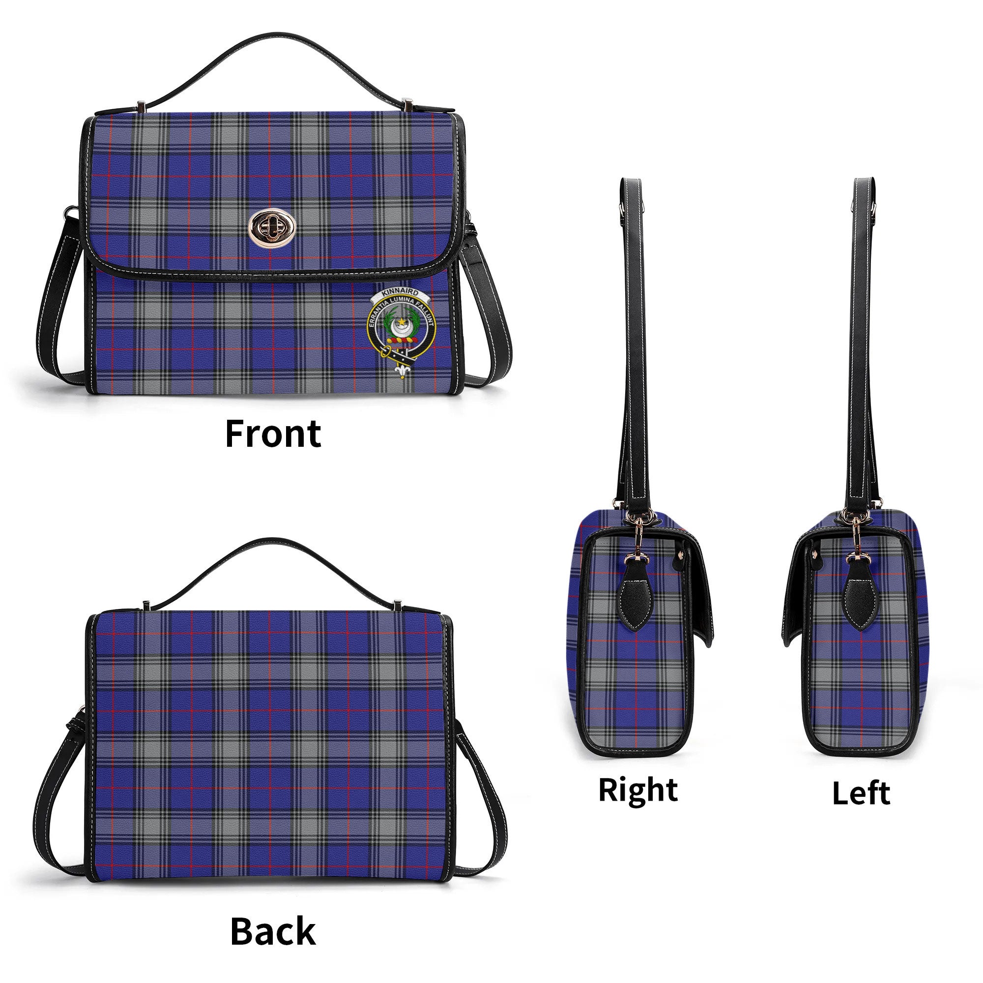 Kinnaird Tartan Crest Satchel Bag
