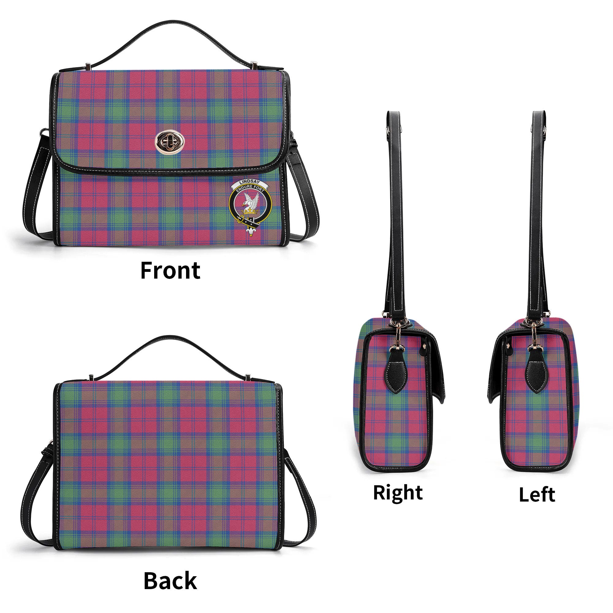 Lindsay Ancient Tartan Crest Satchel Bag