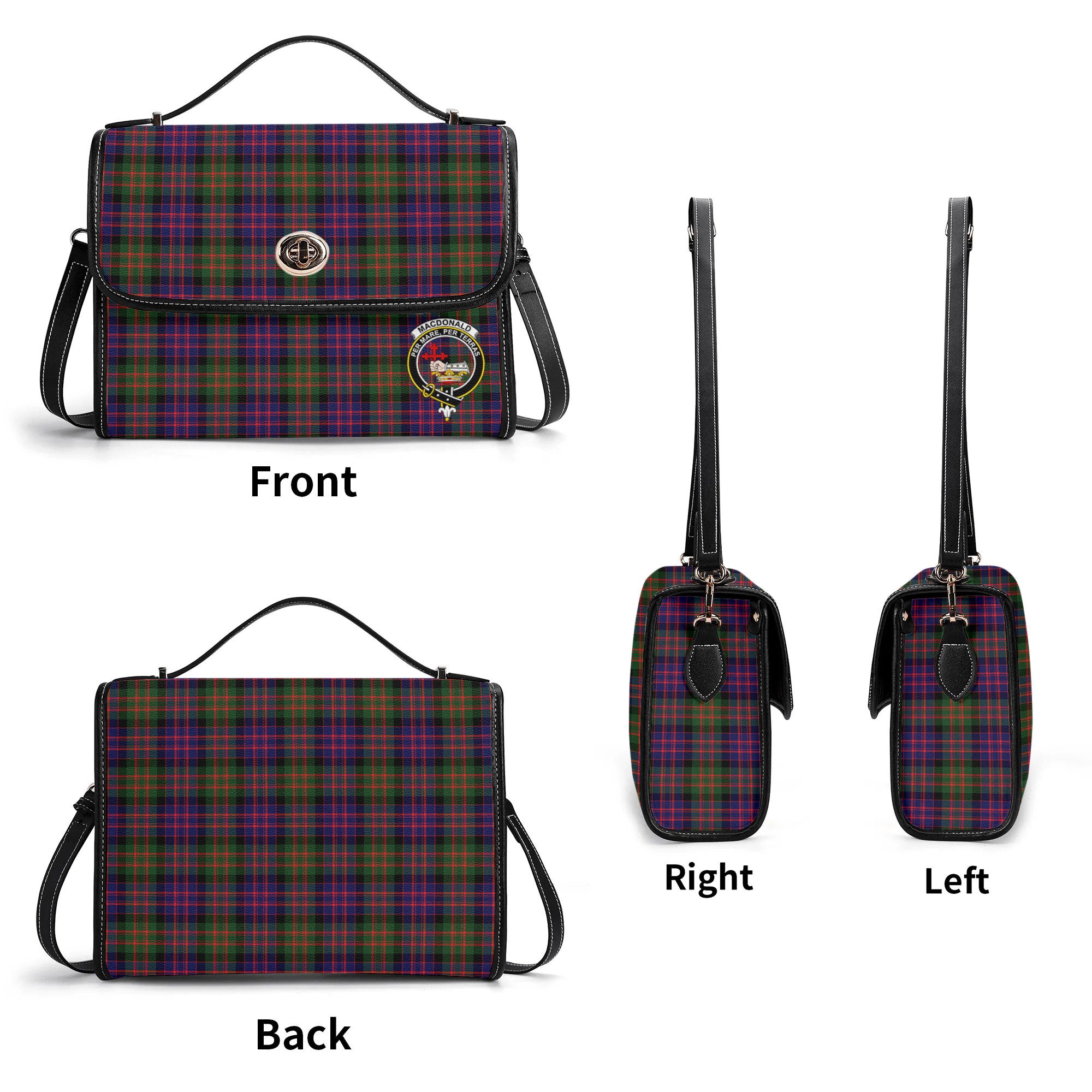 MacDonald Modern Tartan Crest Satchel Bag