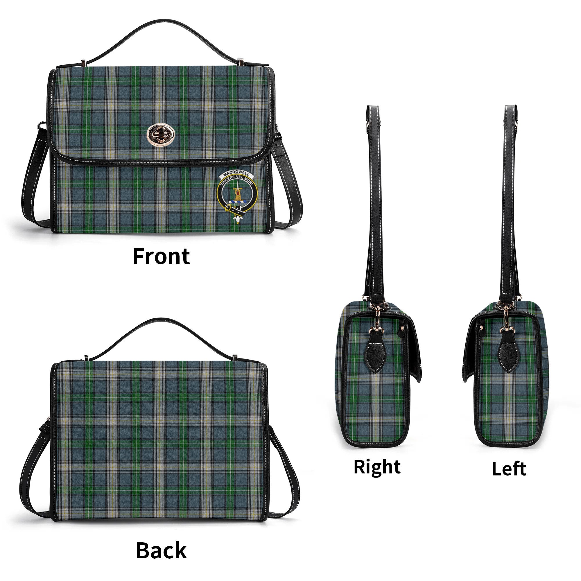 MacDowall Tartan Crest Satchel Bag