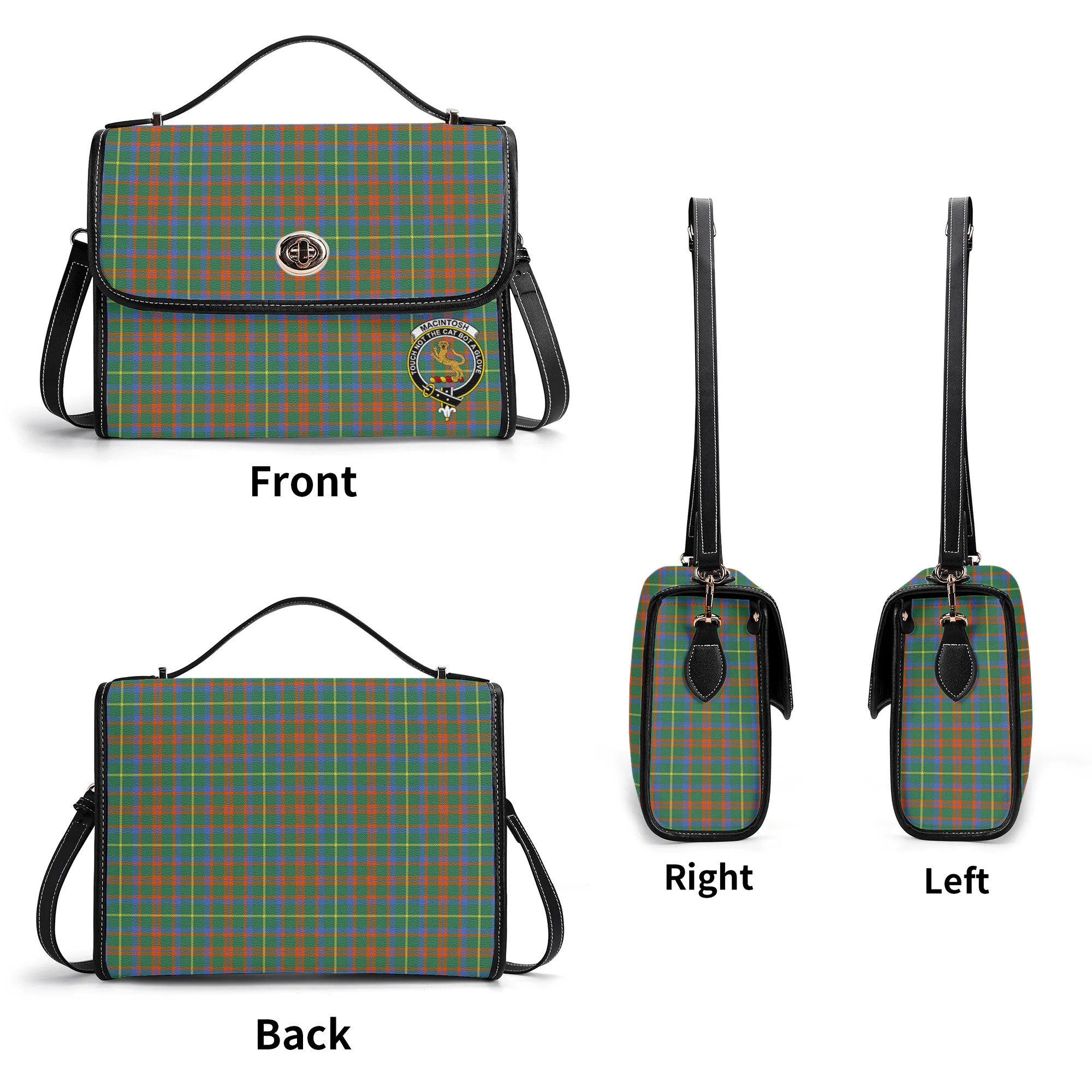 MacIntosh Hunting Ancient Tartan Crest Satchel Bag