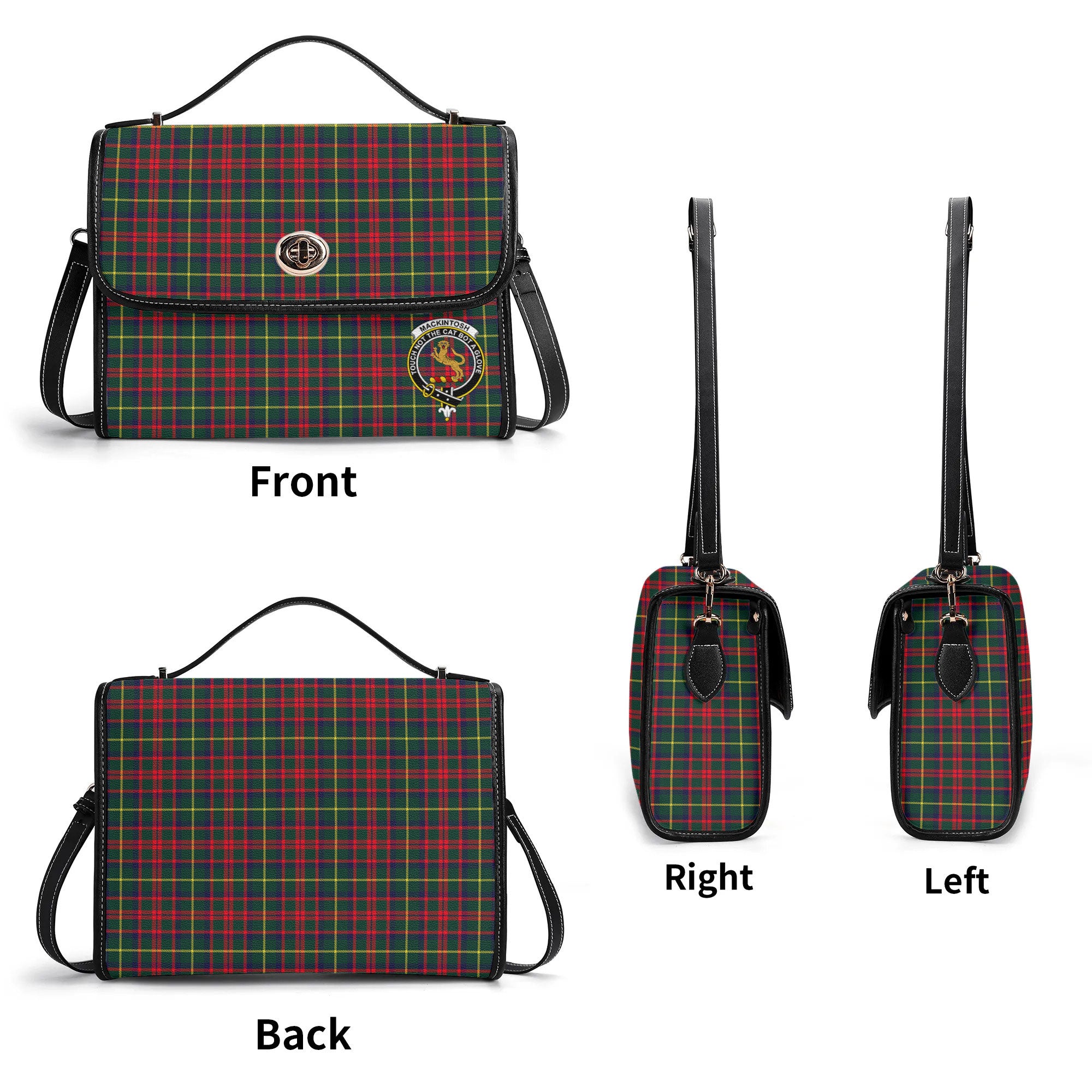 MacKintosh Hunting Modern Tartan Crest Satchel Bag
