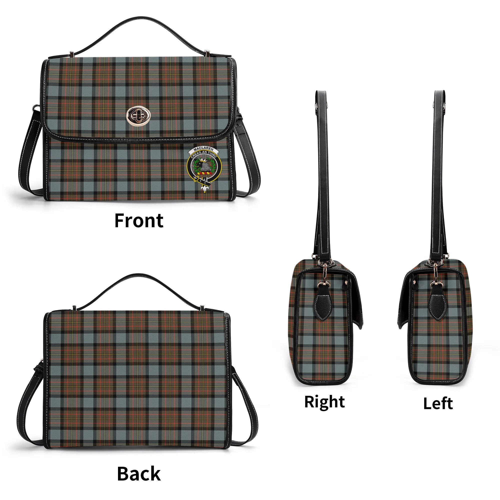MacLaren Weathered Tartan Crest Satchel Bag