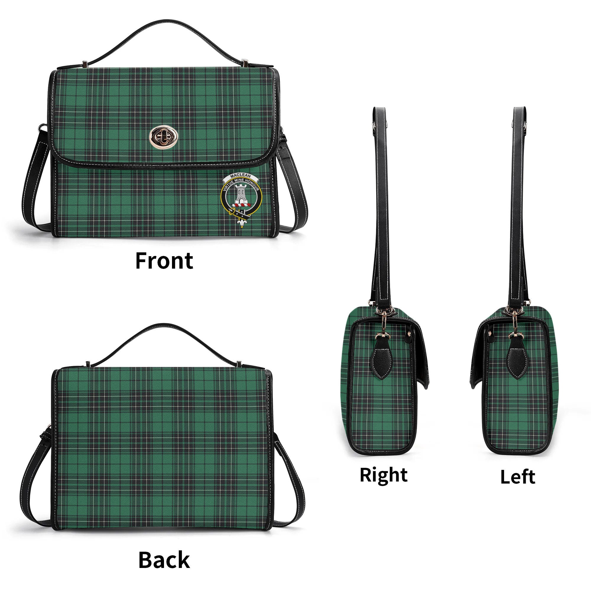 MacLean Hunting Ancient Tartan Crest Satchel Bag