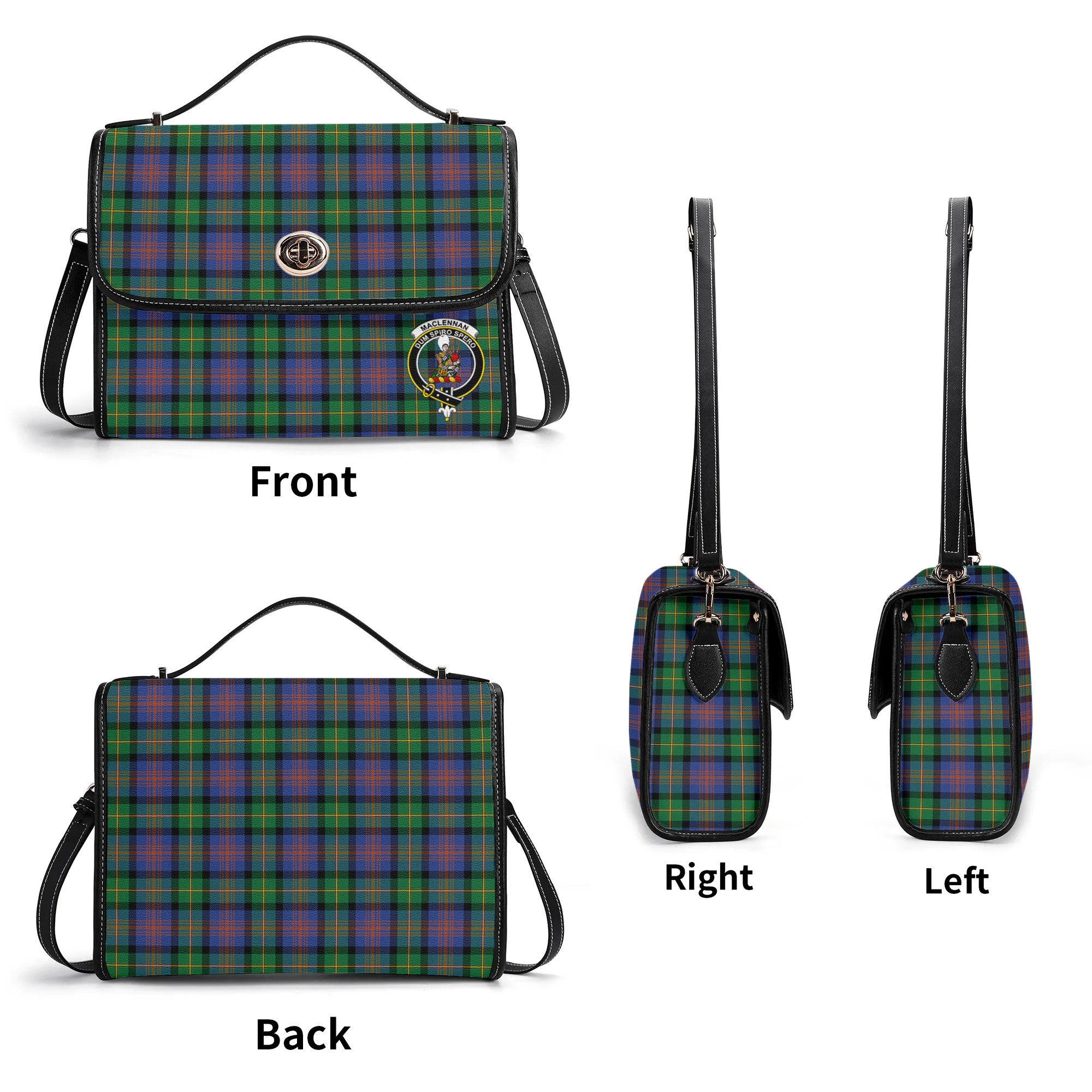 MacLennan Ancient Tartan Crest Satchel Bag