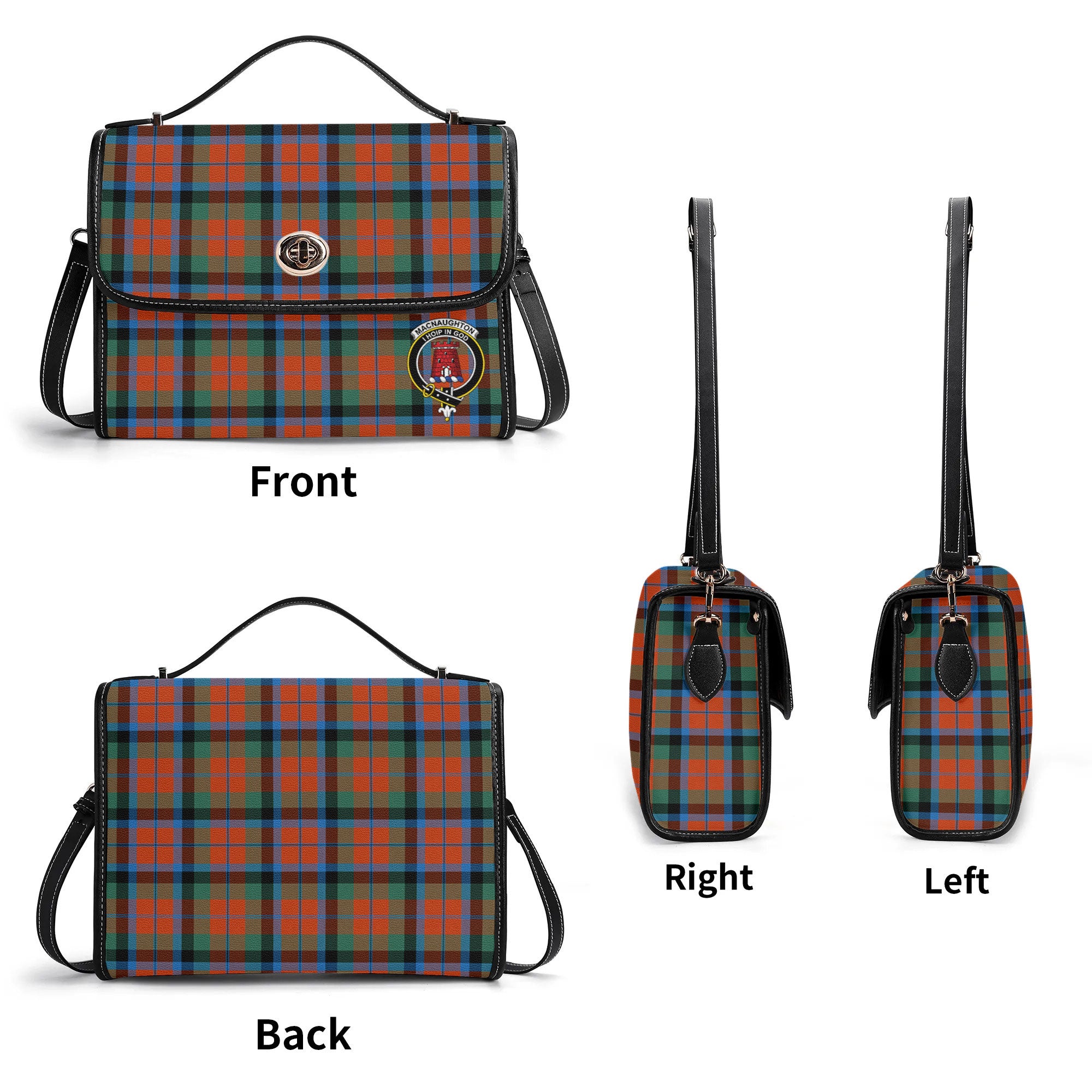 MacNaughton Ancient Tartan Crest Satchel Bag