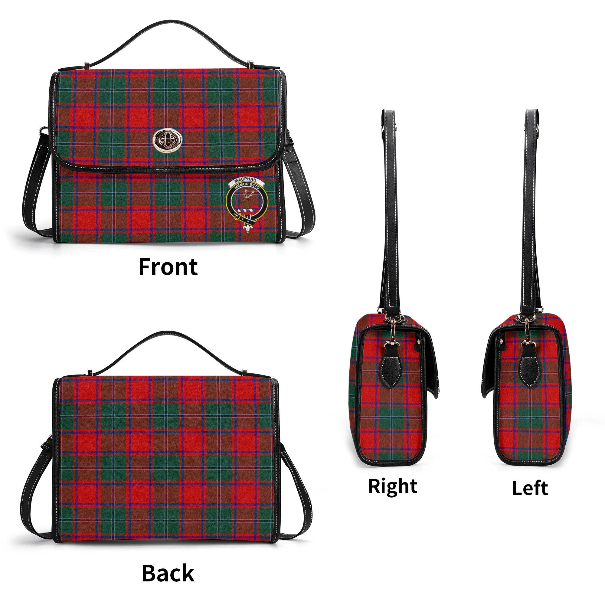 MacPhail Clan Tartan Crest Satchel Bag