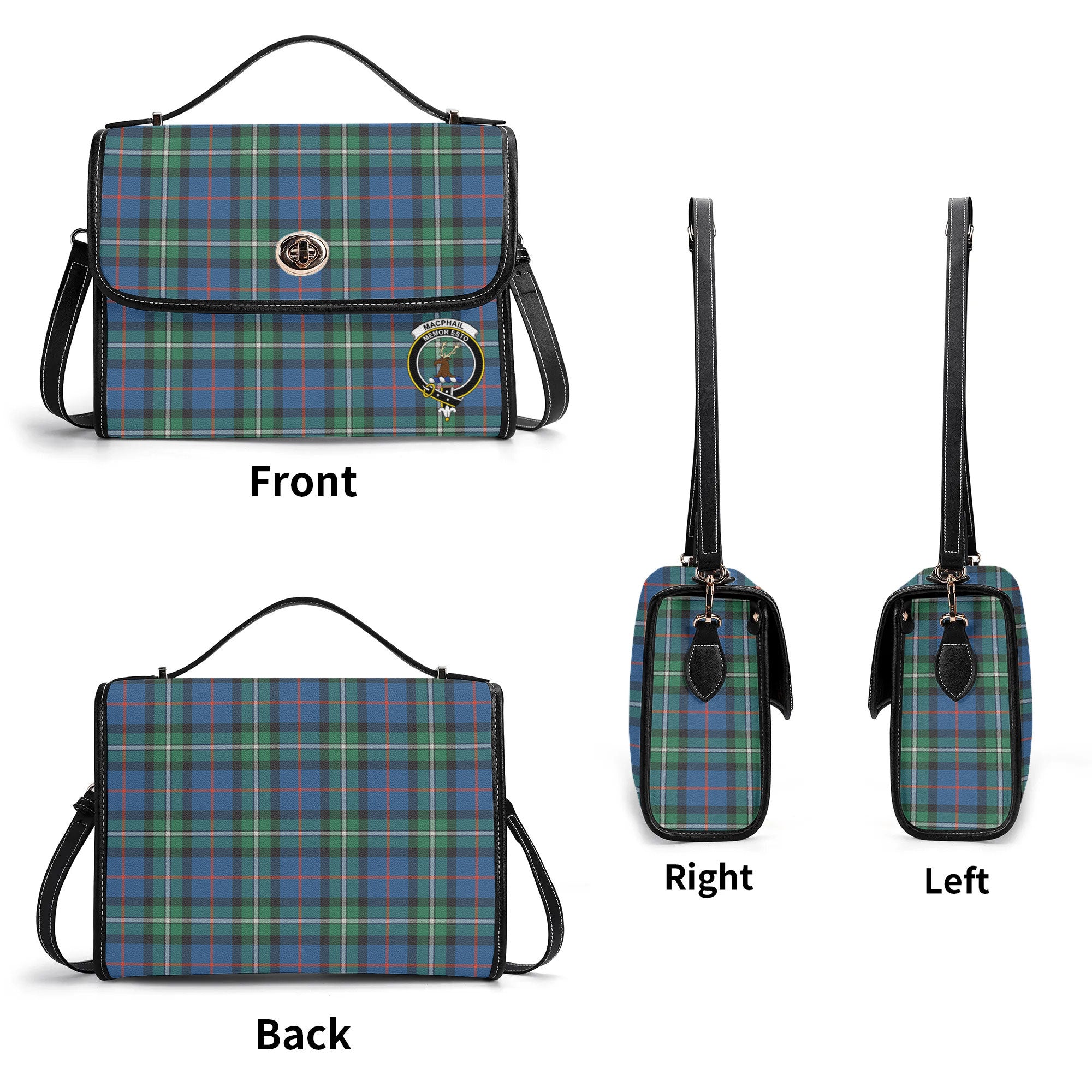 MacPhail Hunting Ancient Tartan Crest Satchel Bag