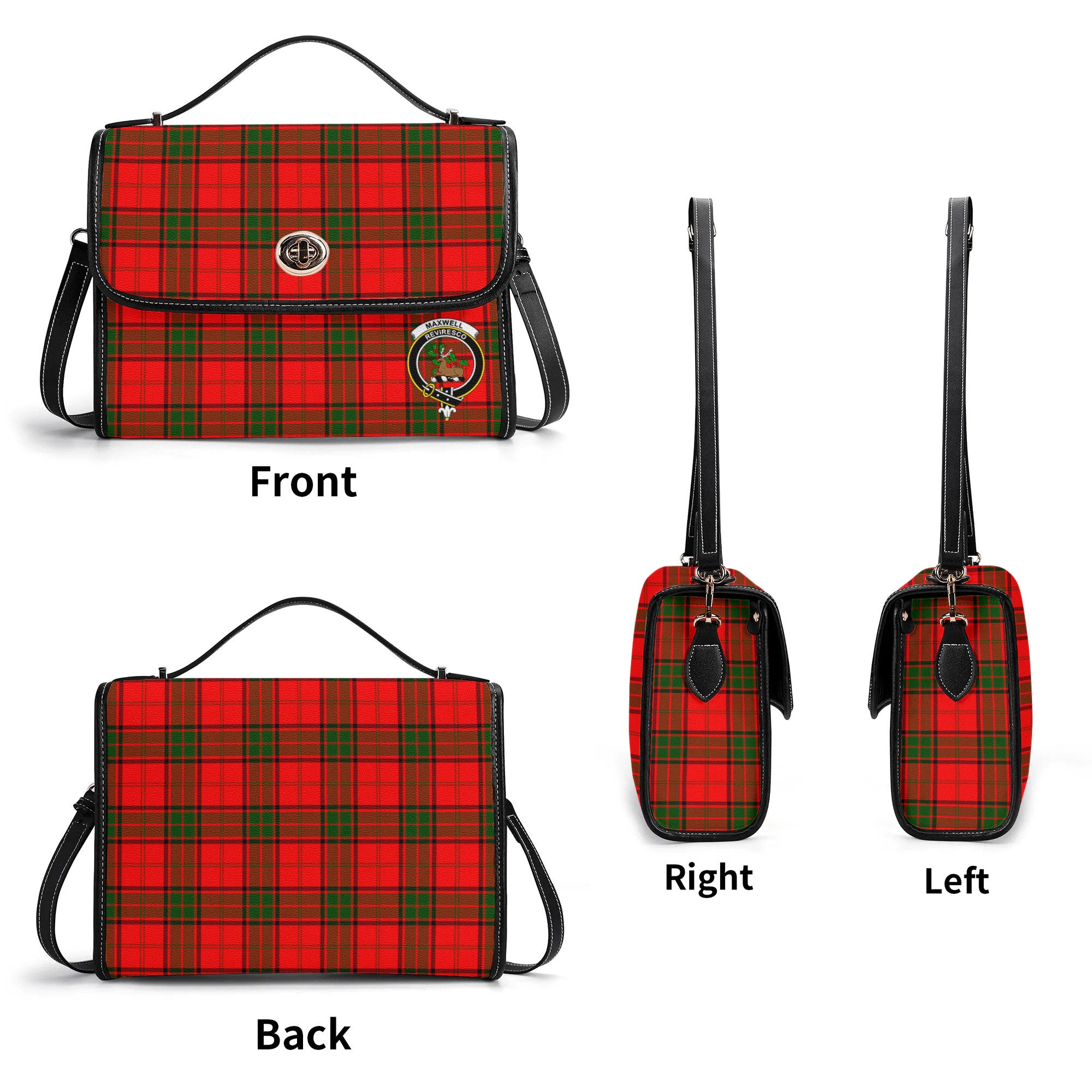 Maxwell Modern Tartan Crest Satchel Bag