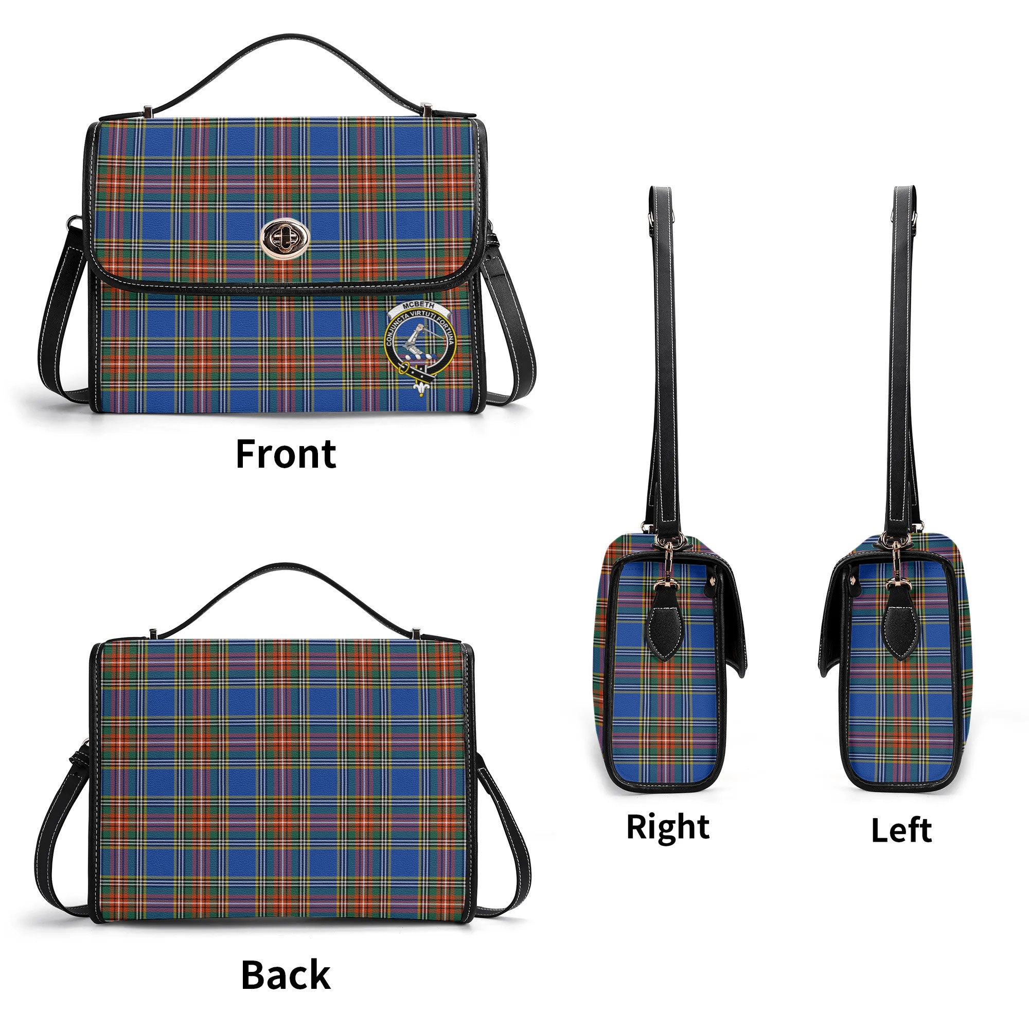 McBeth Ancient Tartan Crest Satchel Bag