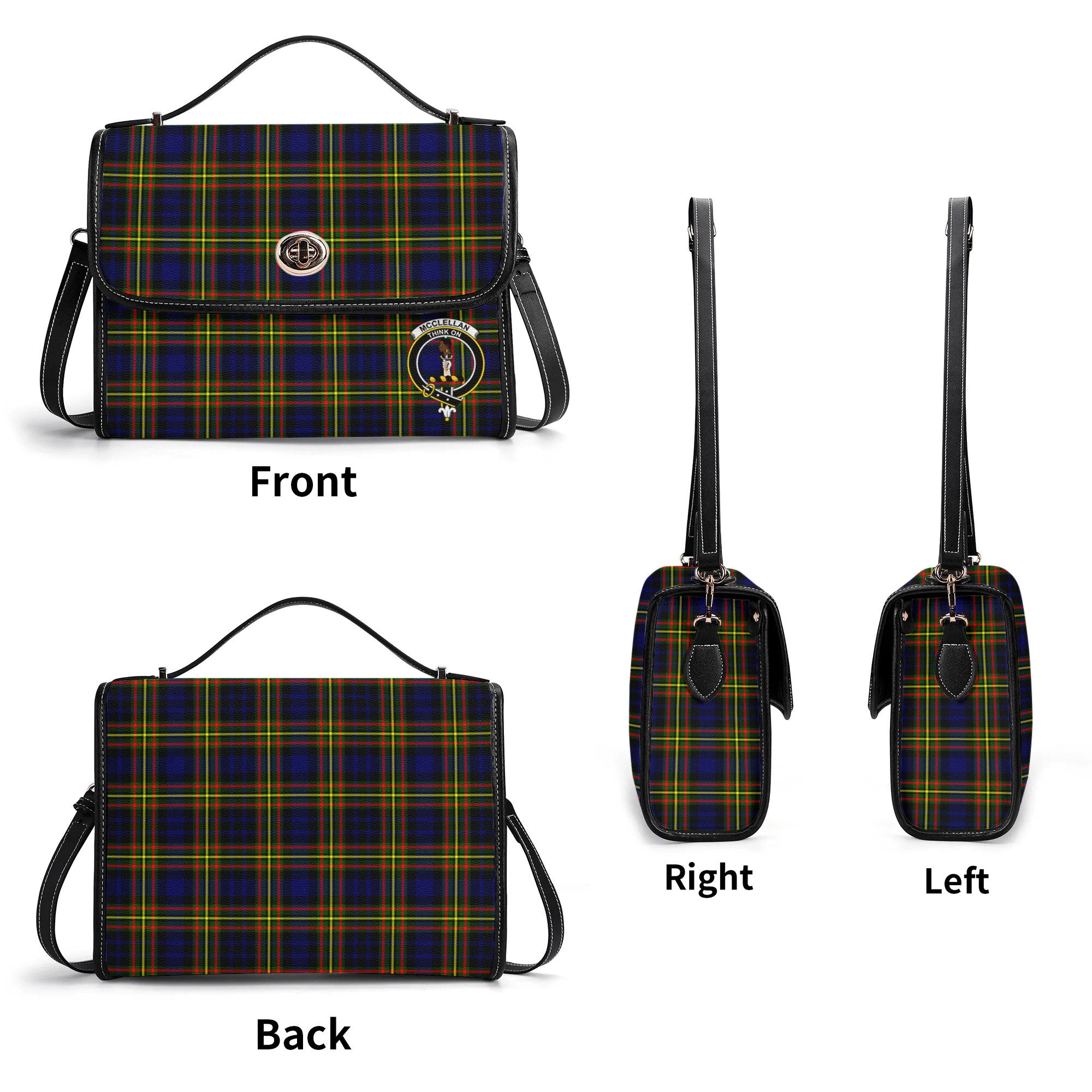 McClellan Modern Tartan Crest Satchel Bag