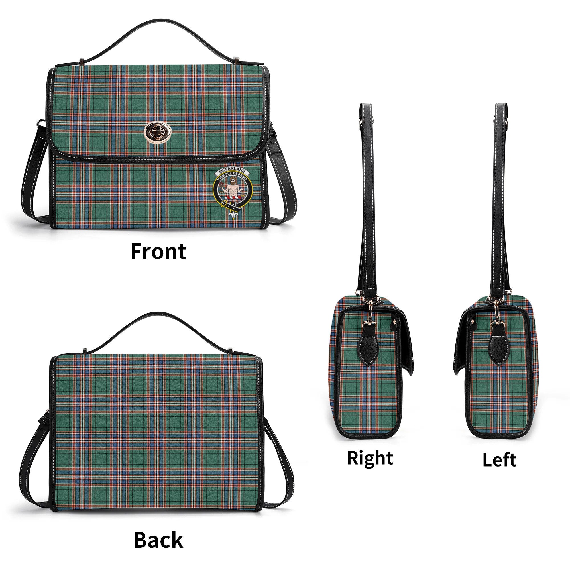 McFarlane Hunting Ancient Tartan Crest Satchel Bag