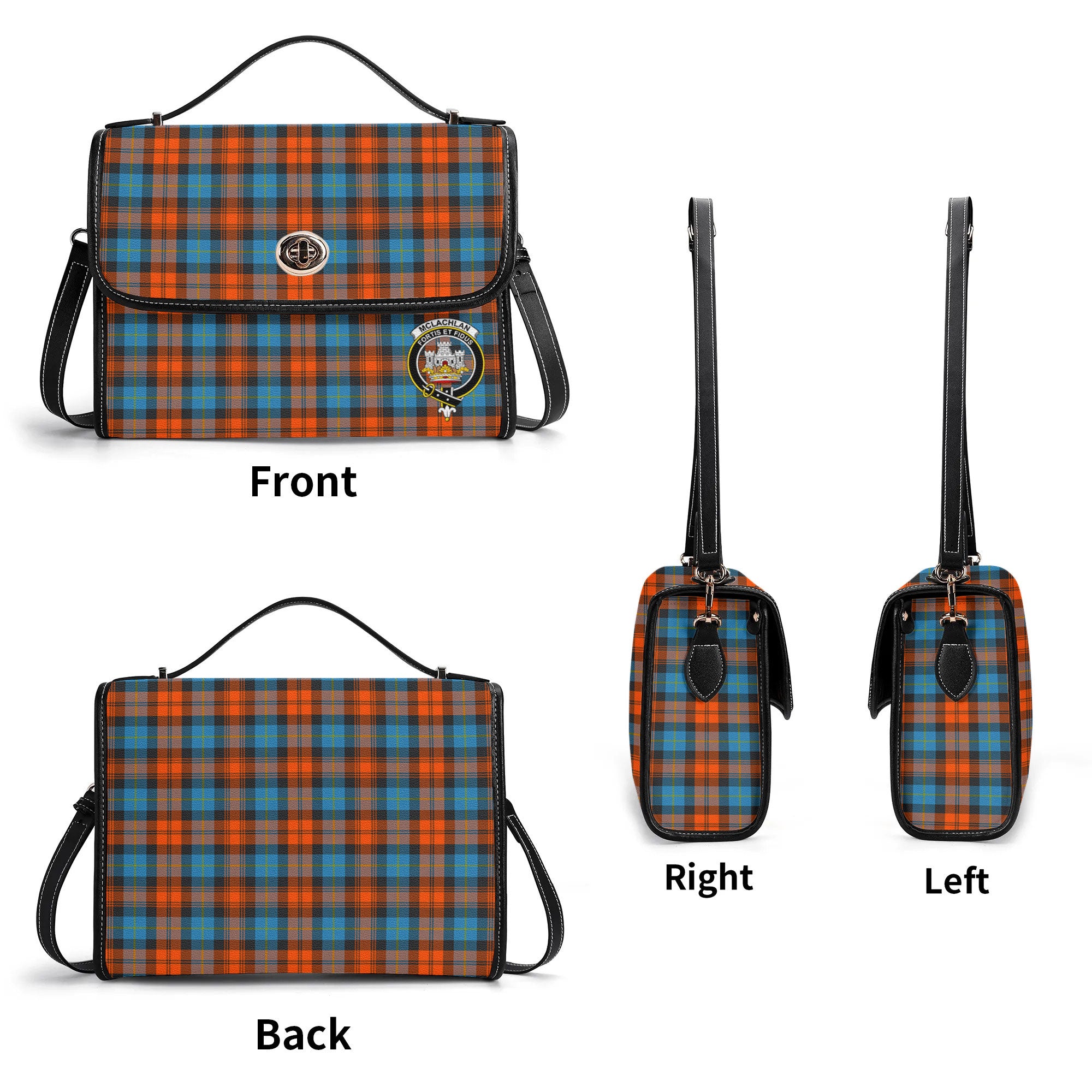 McLachlan Ancient Tartan Crest Satchel Bag