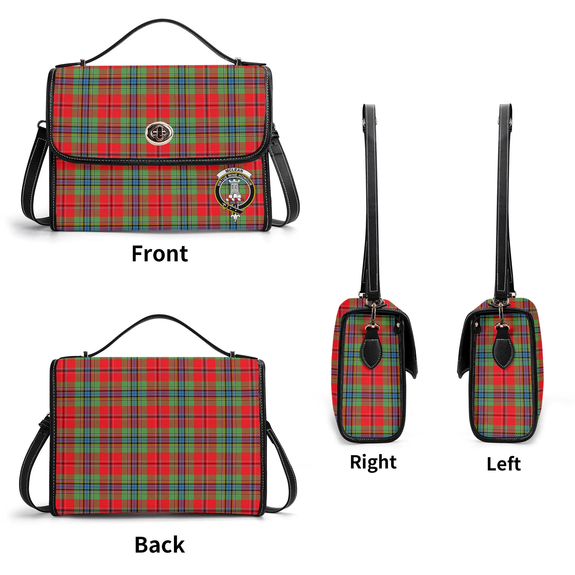 McLean of Duart Modern Tartan Crest Satchel Bag