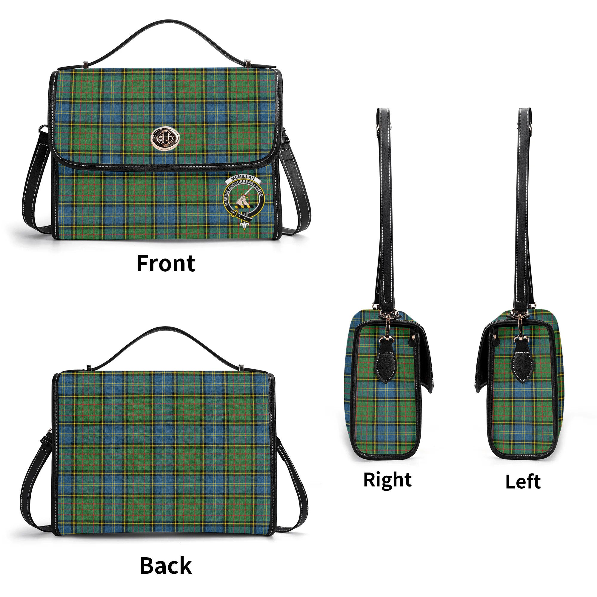 McMillan Hunting Ancient Tartan Crest Satchel Bag