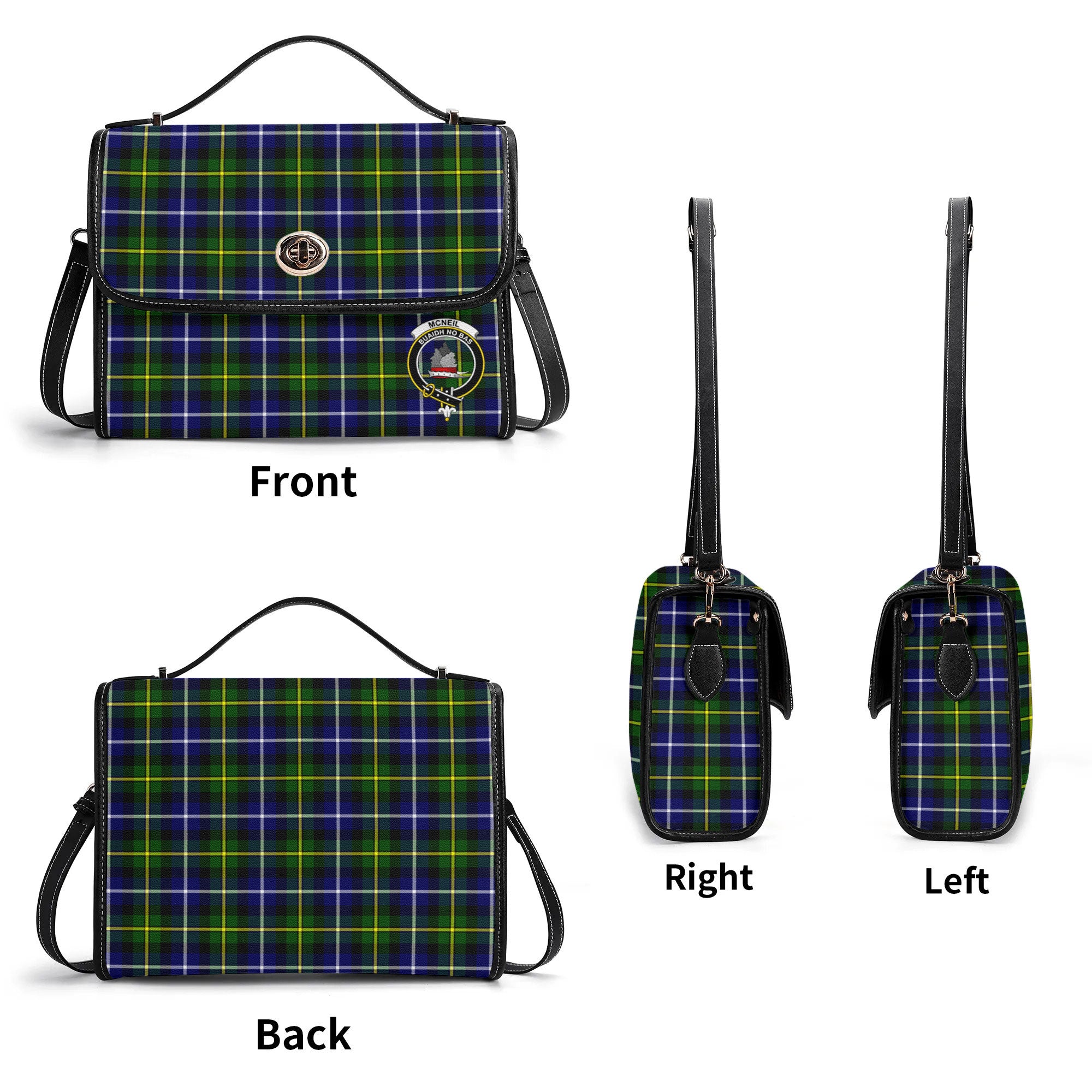 McNeil of Barra Modern Tartan Crest Satchel Bag
