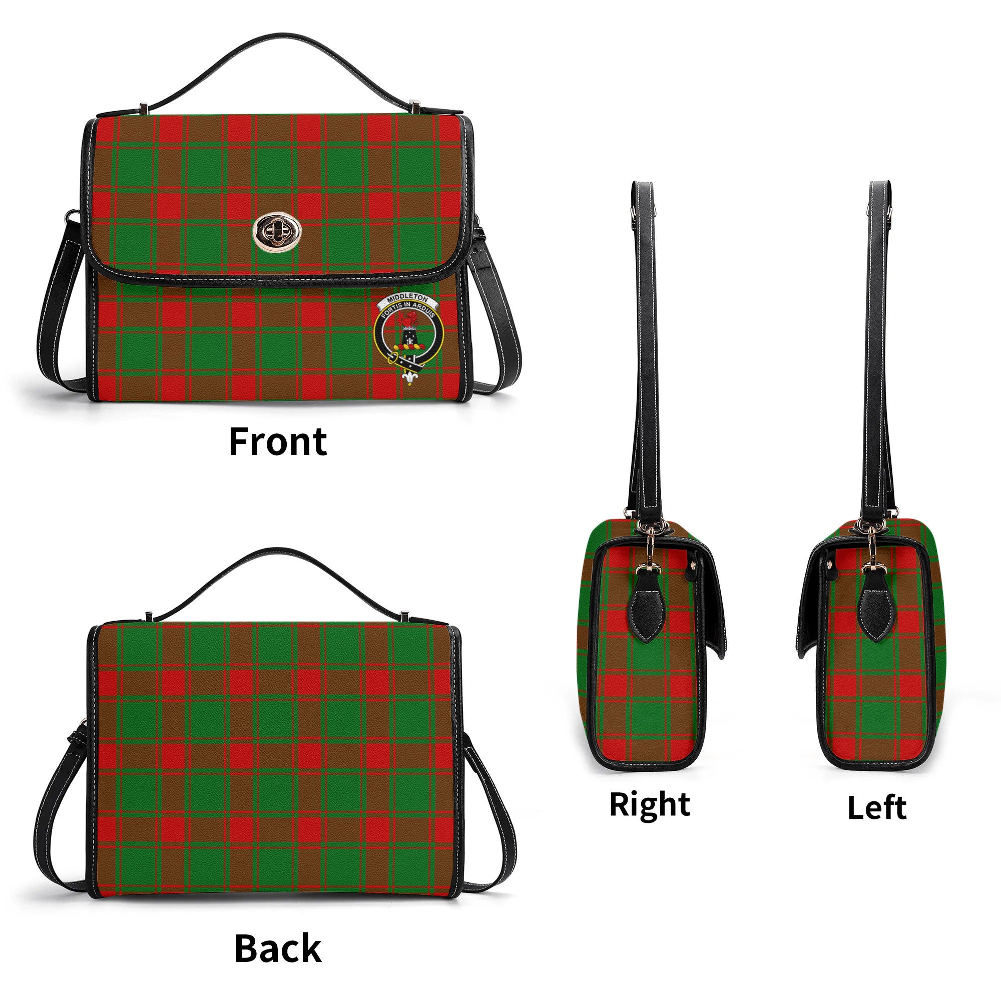 Middleton Modern Tartan Crest Satchel Bag