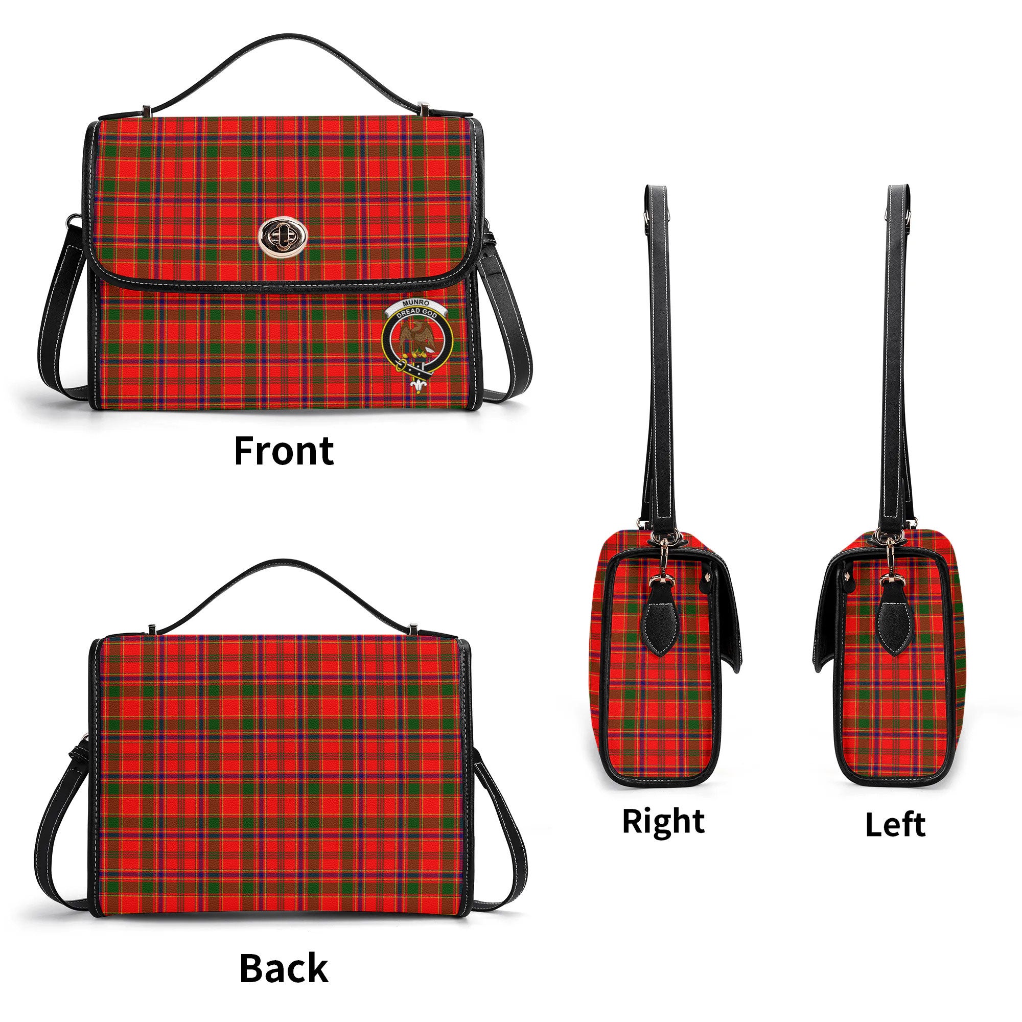 Munro Modern Tartan Crest Satchel Bag