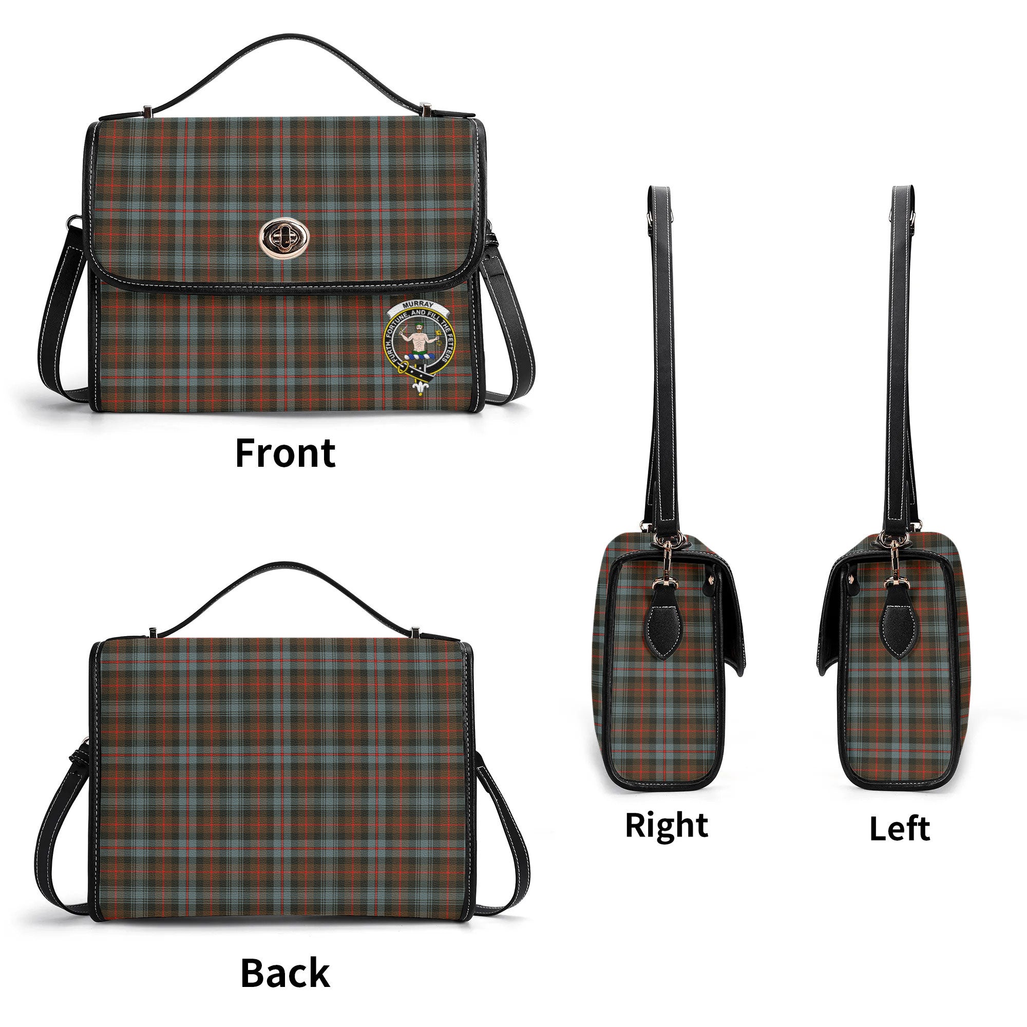 Murray of Atholl Weathered Tartan Crest Satchel Bag