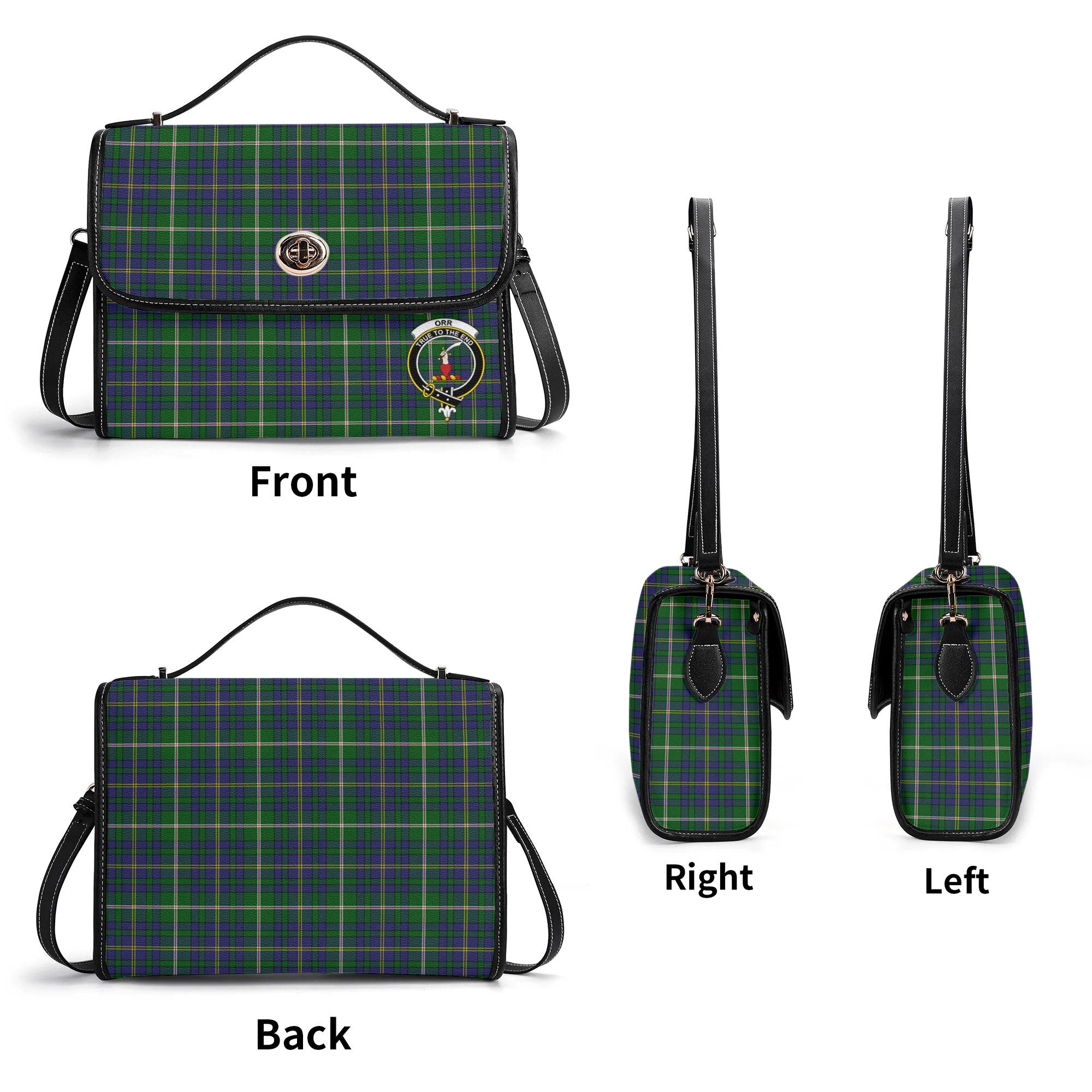 Orr Tartan Crest Satchel Bag
