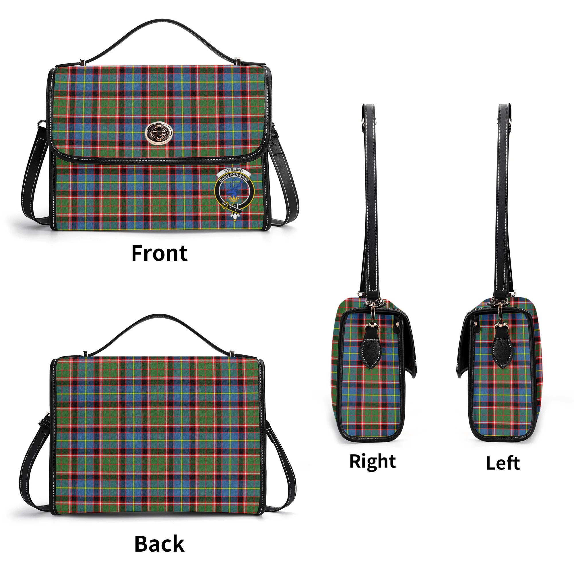 Stirling (of Cadder-Present Chief) Tartan Crest Satchel Bag