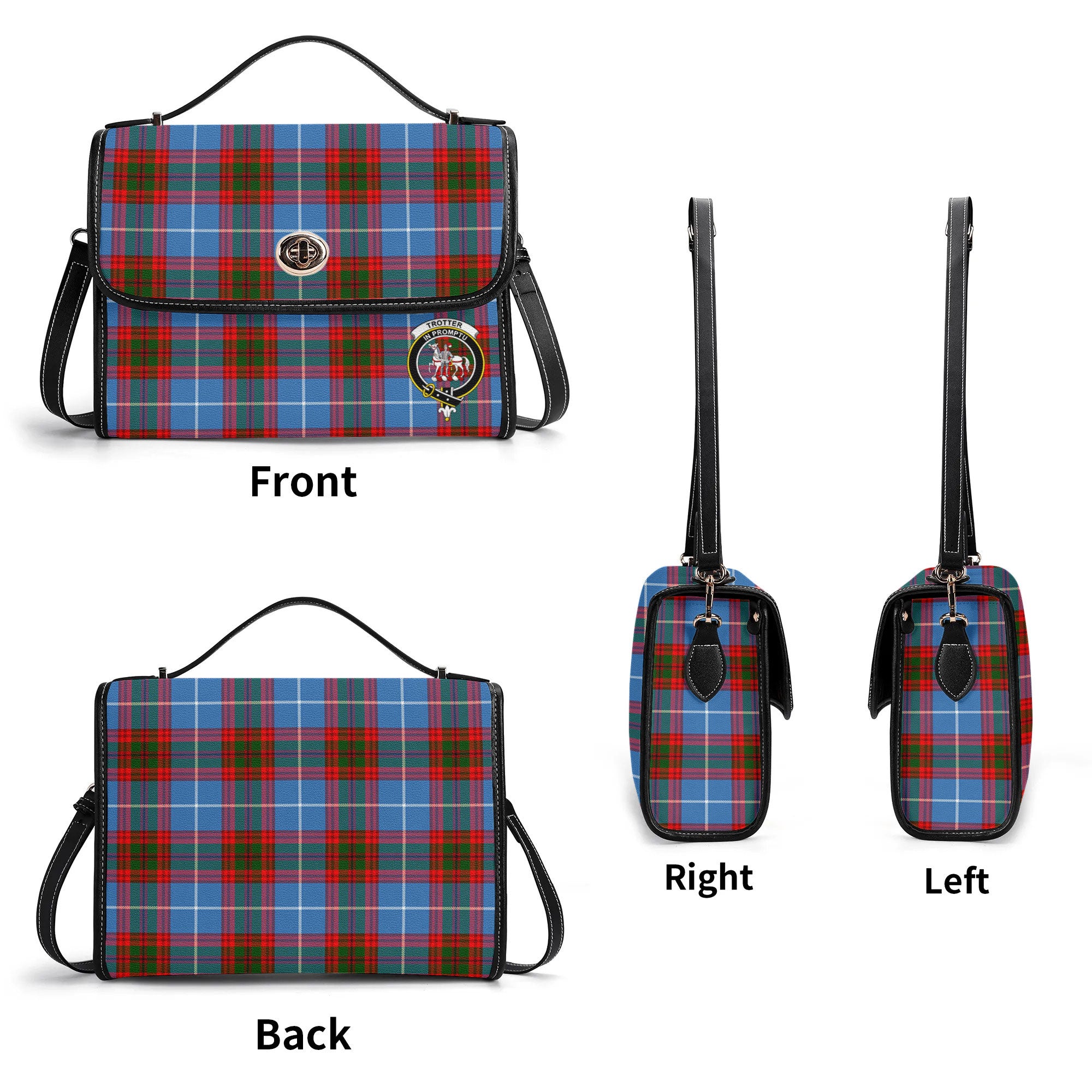 Trotter Tartan Crest Satchel Bag