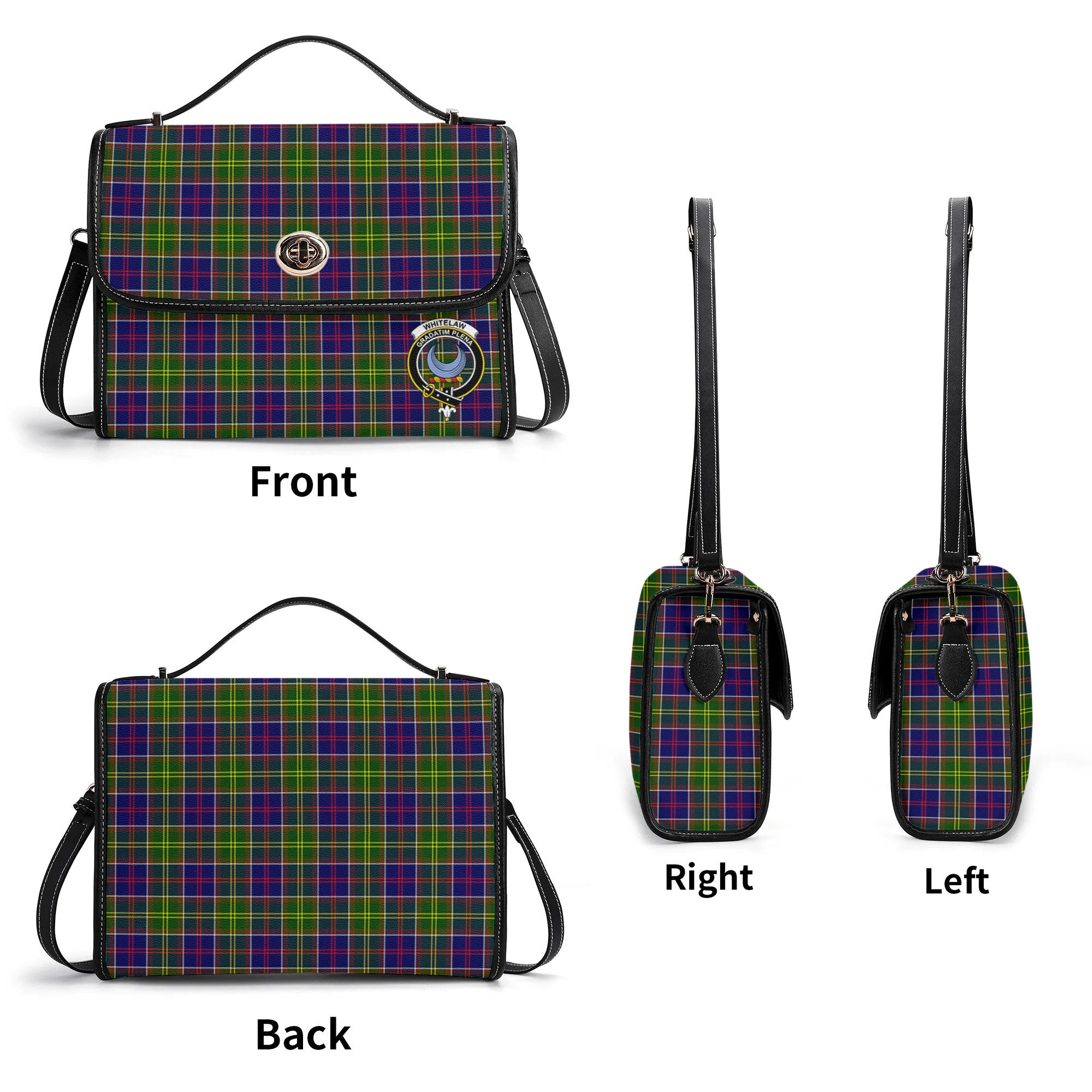 Whitelaw Tartan Crest Satchel Bag
