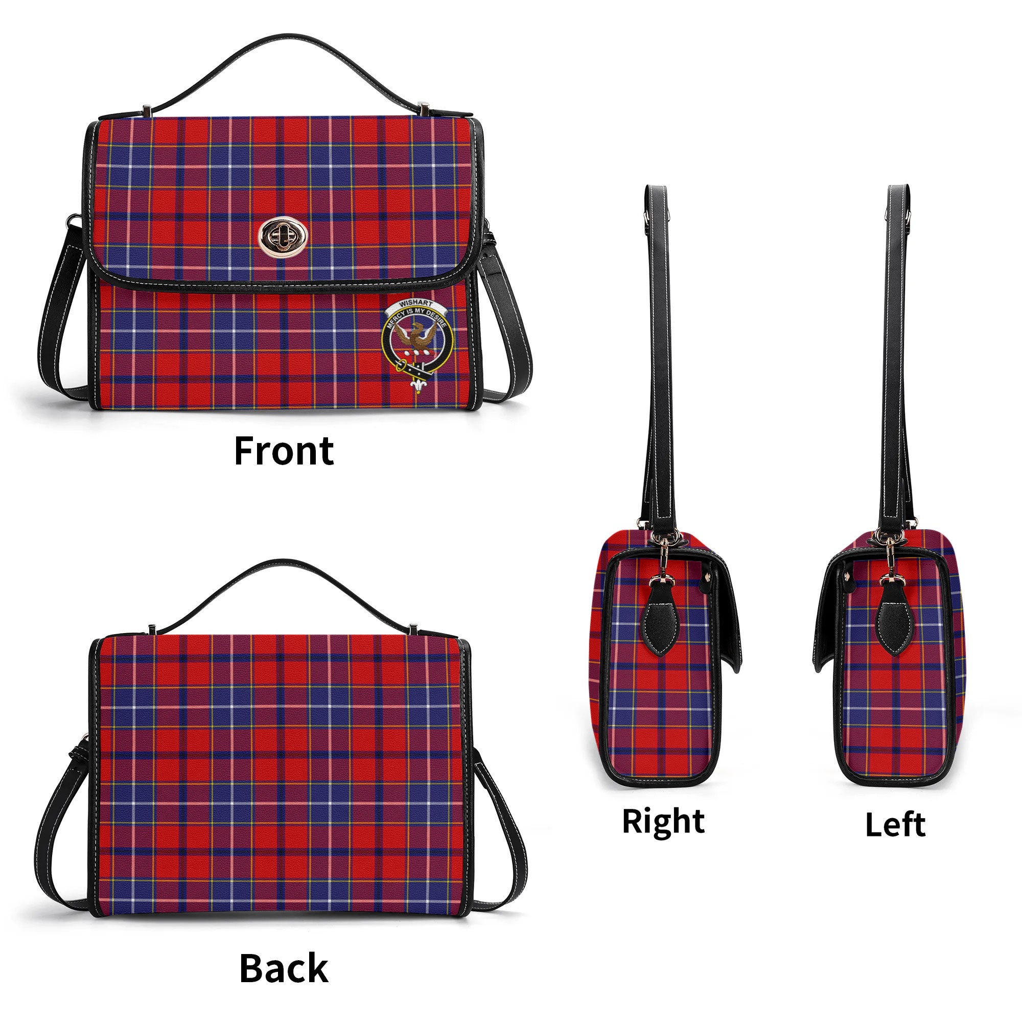 Wishart Dress Tartan Crest Satchel Bag