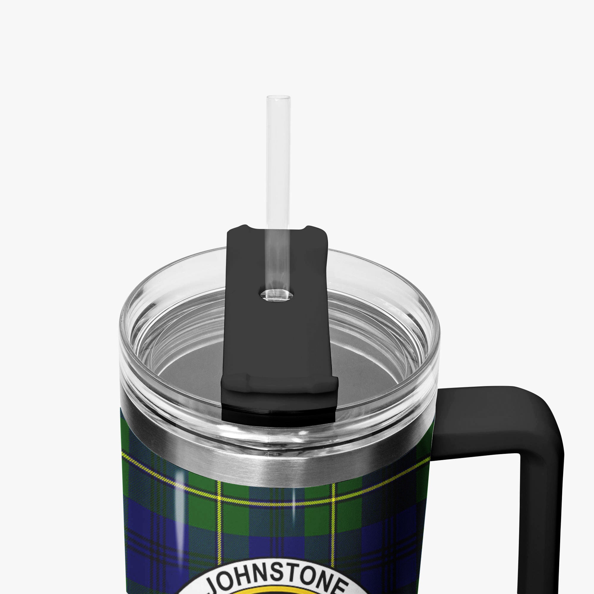 Johnstone Modern Tartan Crest 40 oz Insulated Tumbler with Handle