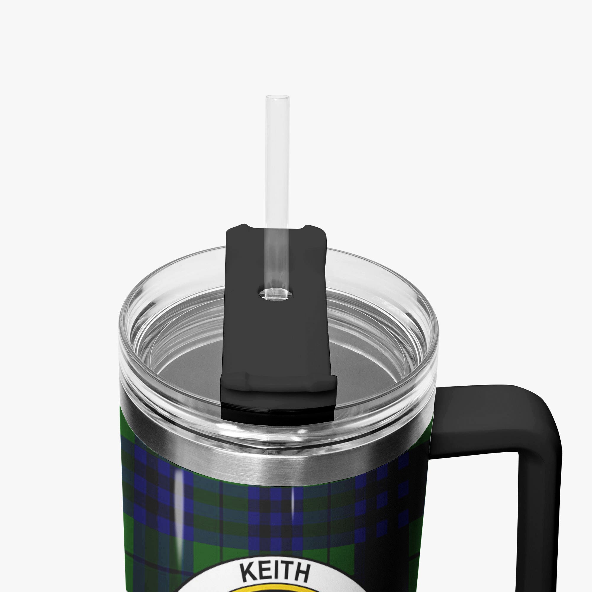 Keith Modern Tartan Crest 40 oz Insulated Tumbler with Handle