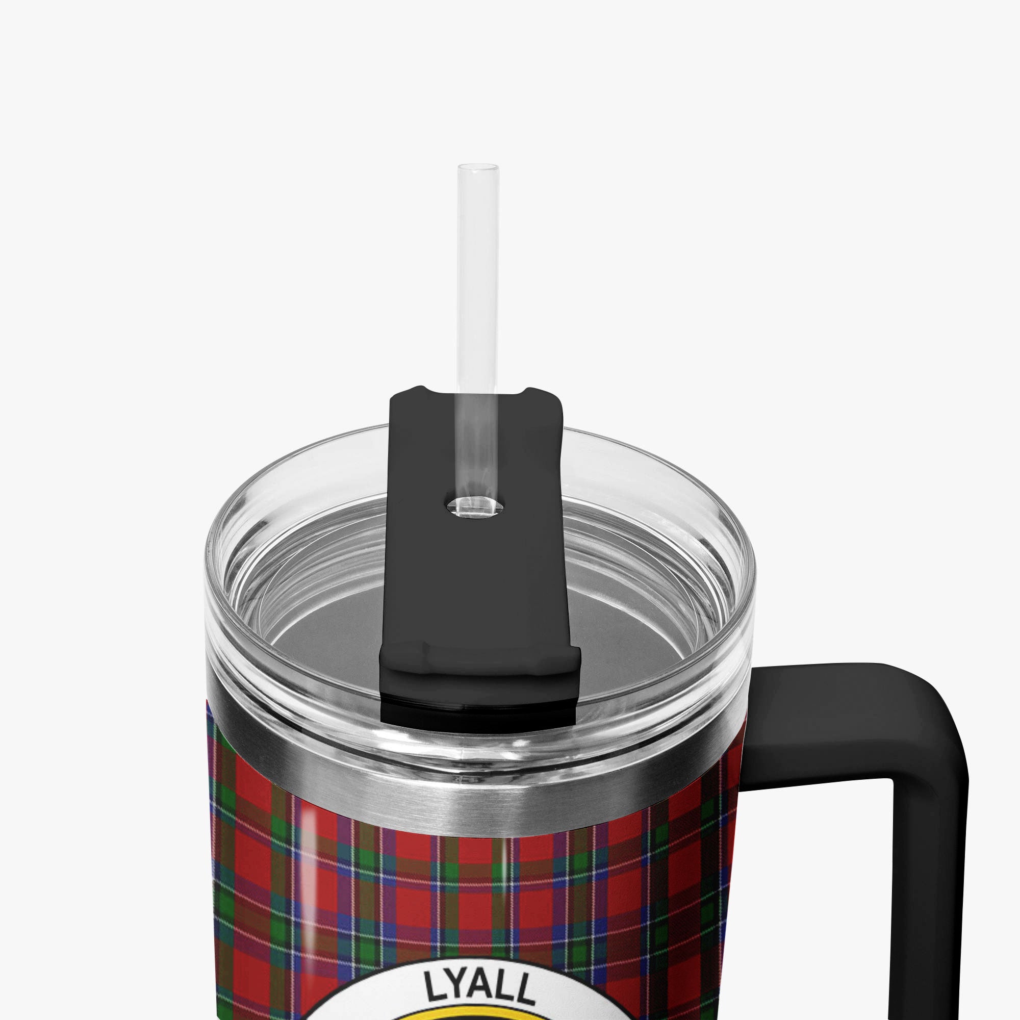 Lyall Tartan Crest 40 oz Insulated Tumbler with Handle