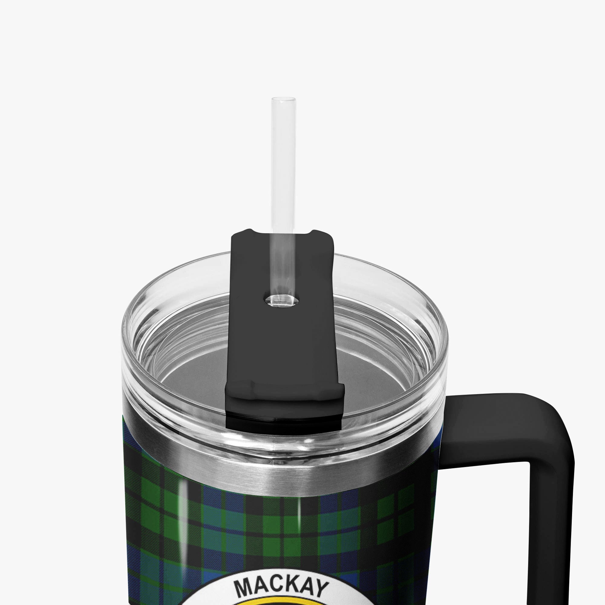 MacKay Modern Tartan Crest 40 oz Insulated Tumbler with Handle