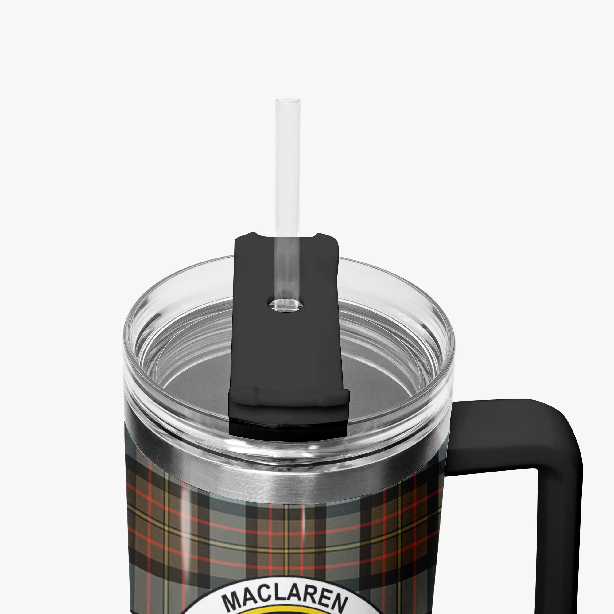MacLaren Weathered Tartan Crest 40 oz Insulated Tumbler with Handle