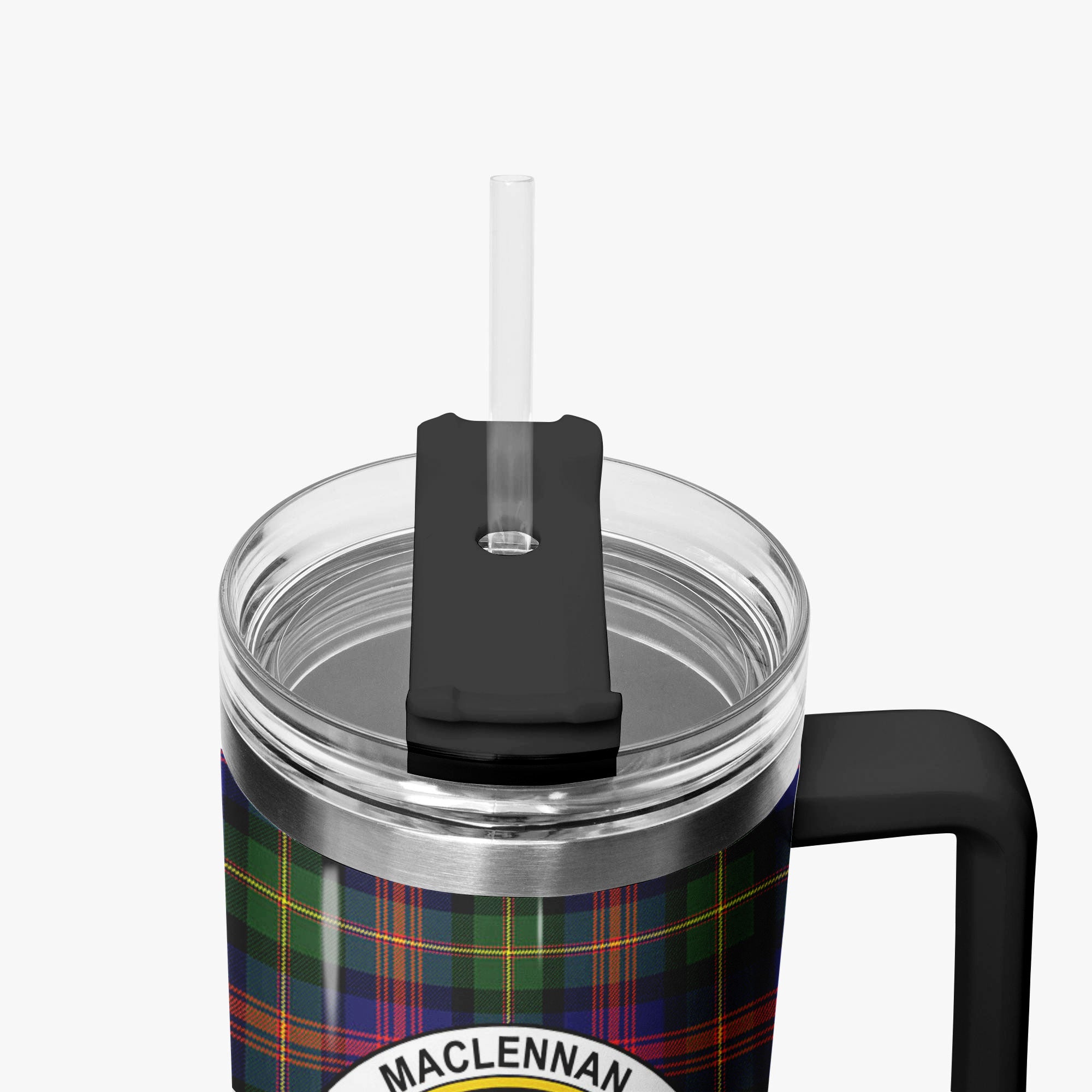 MacLennan Modern Tartan Crest 40 oz Insulated Tumbler with Handle