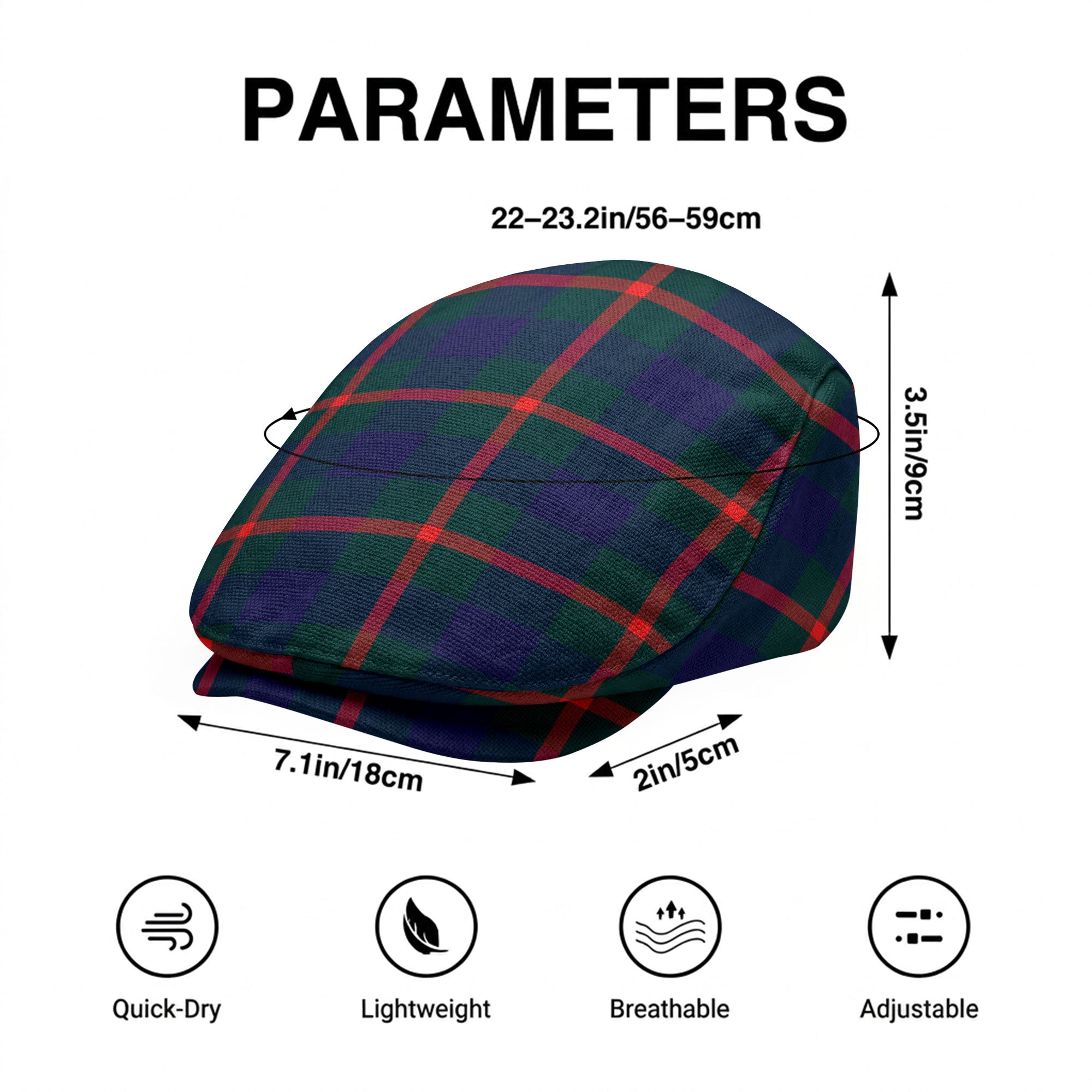 Agnew Modern Tartan Flat Caps