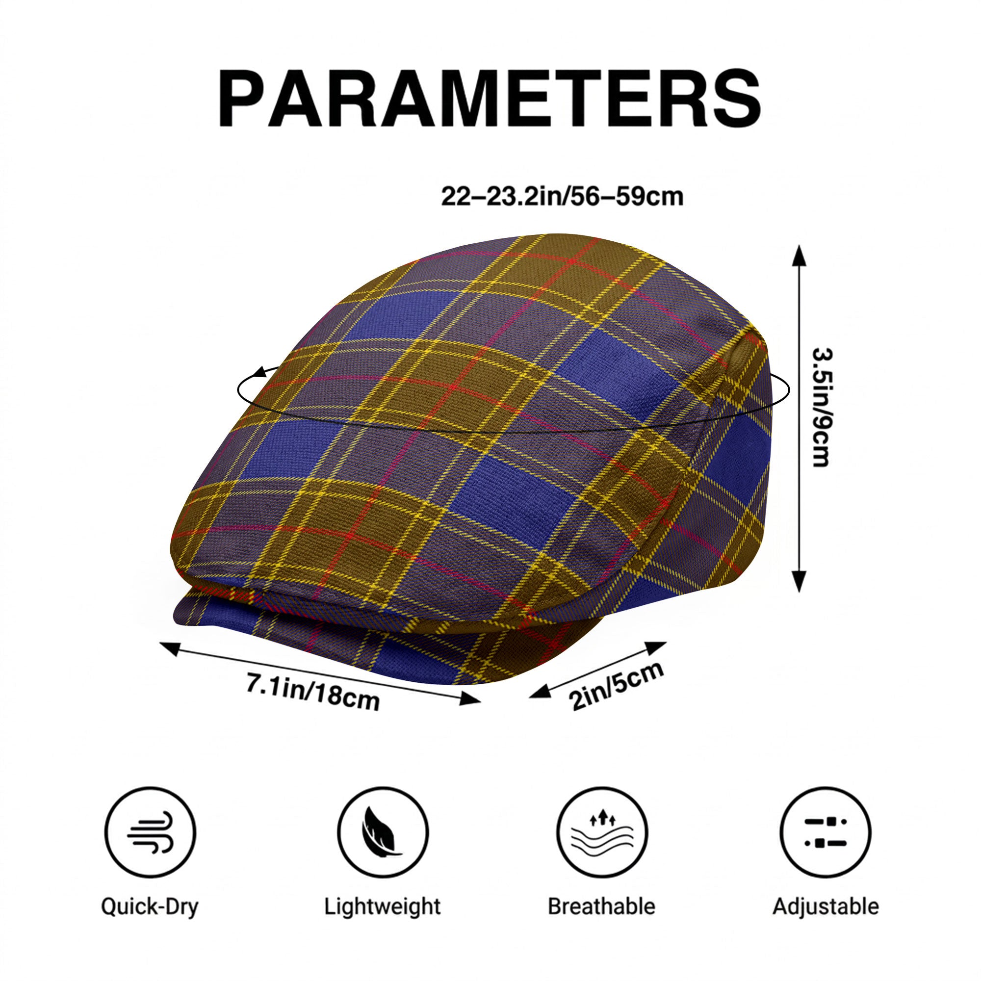 Balfour Modern Tartan Flat Caps