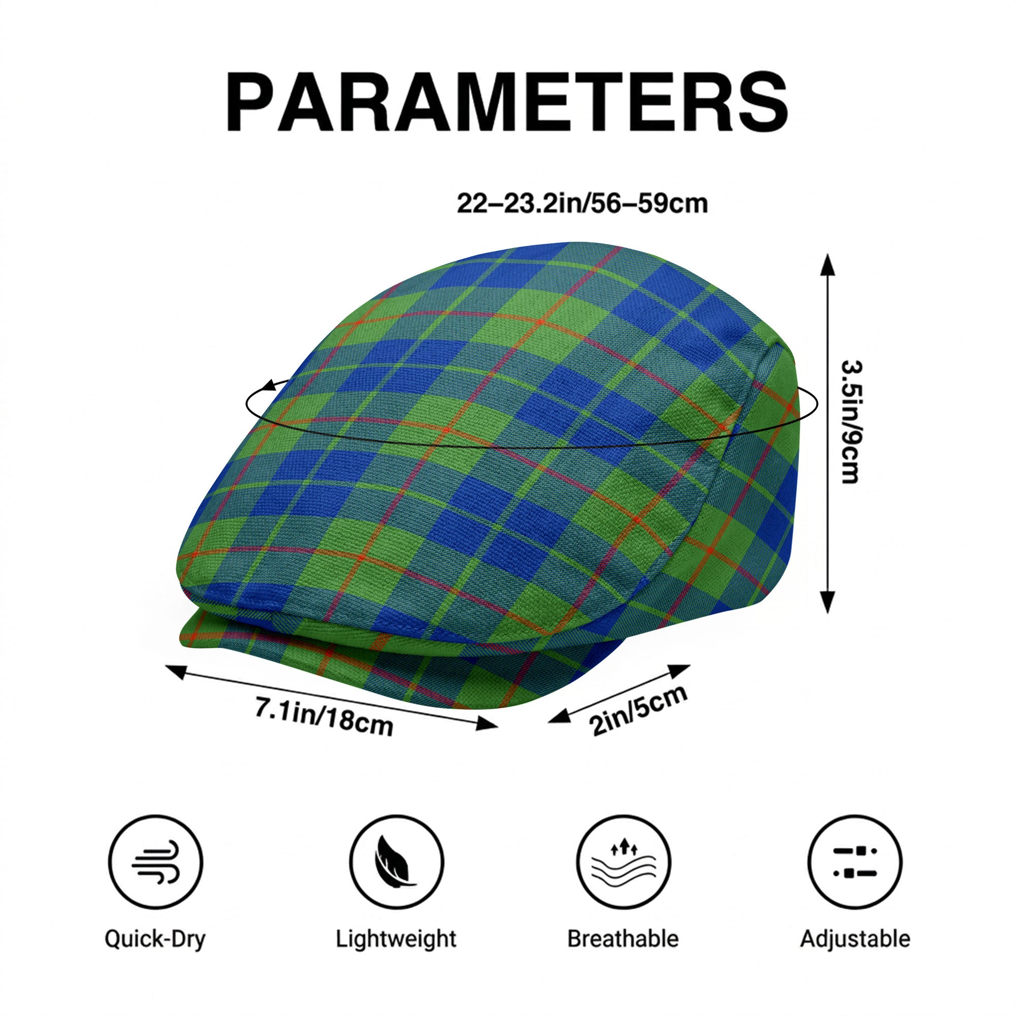 Barclay Hunting Ancient Tartan Flat Caps