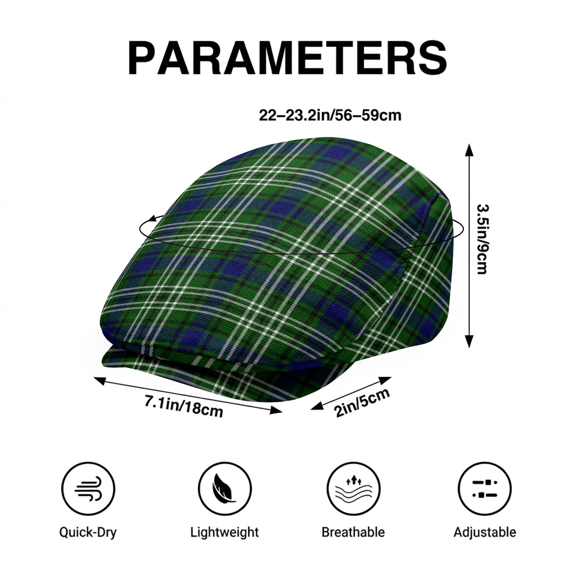 Blackadder Tartan Flat Caps