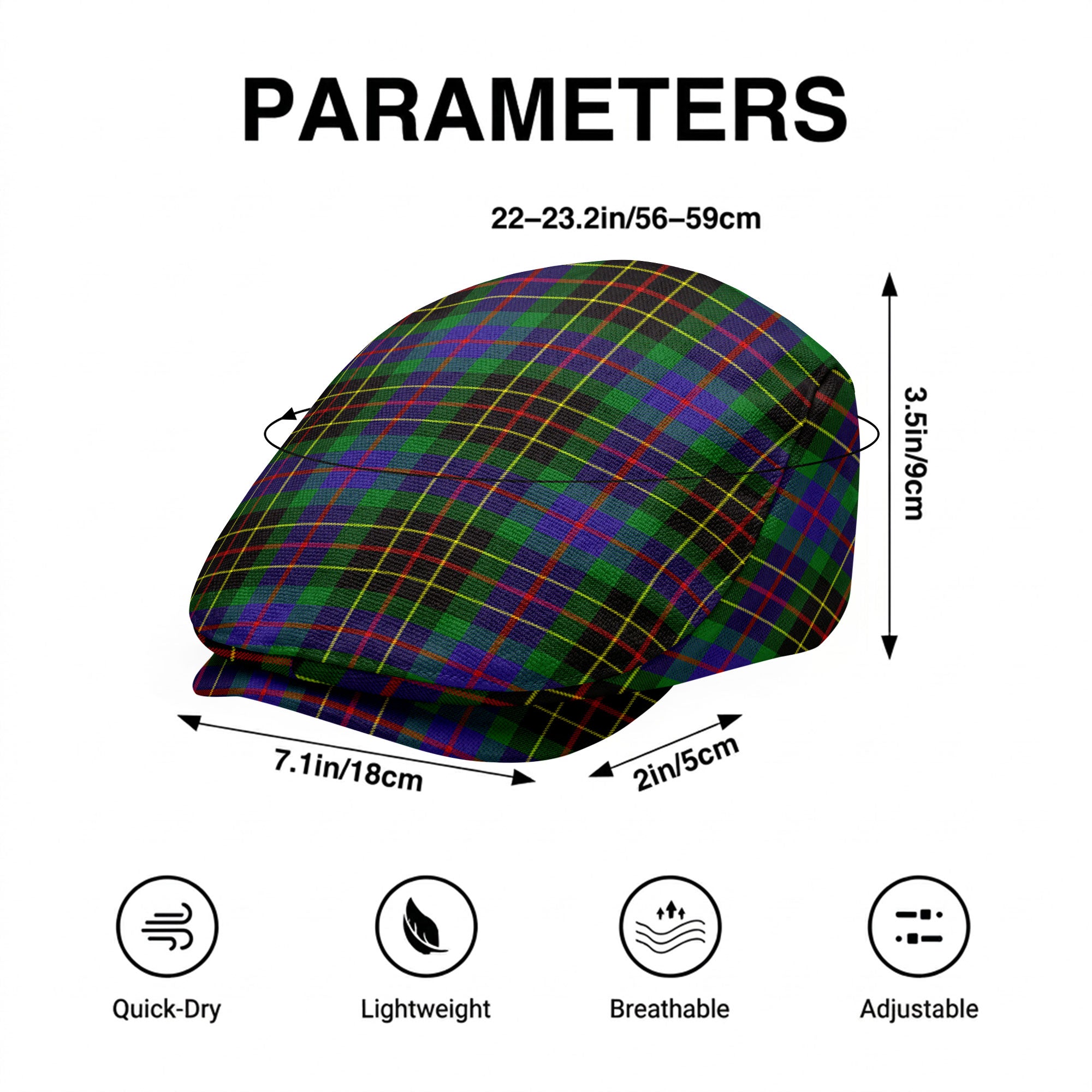 Brodie Hunting Modern Tartan Flat Caps