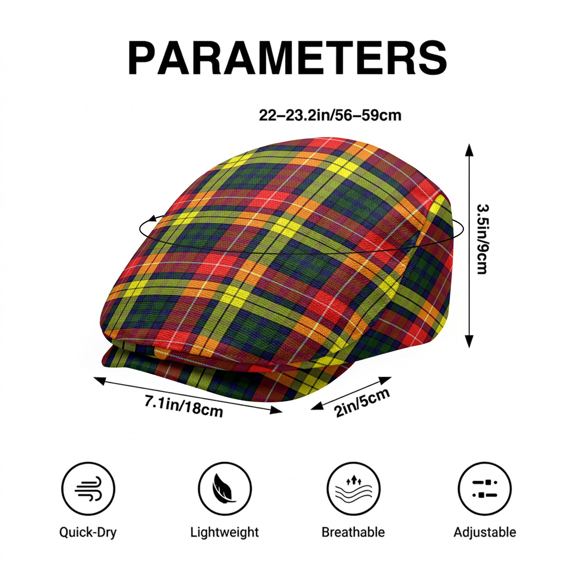 Buchanan Modern Tartan Flat Caps