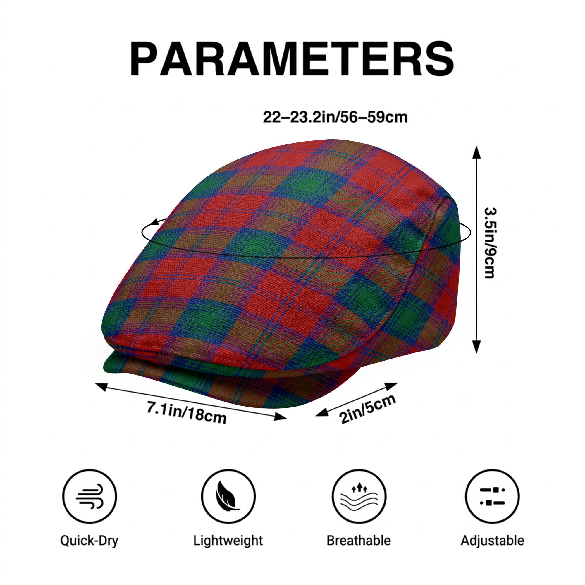 Byres Tartan Flat Caps