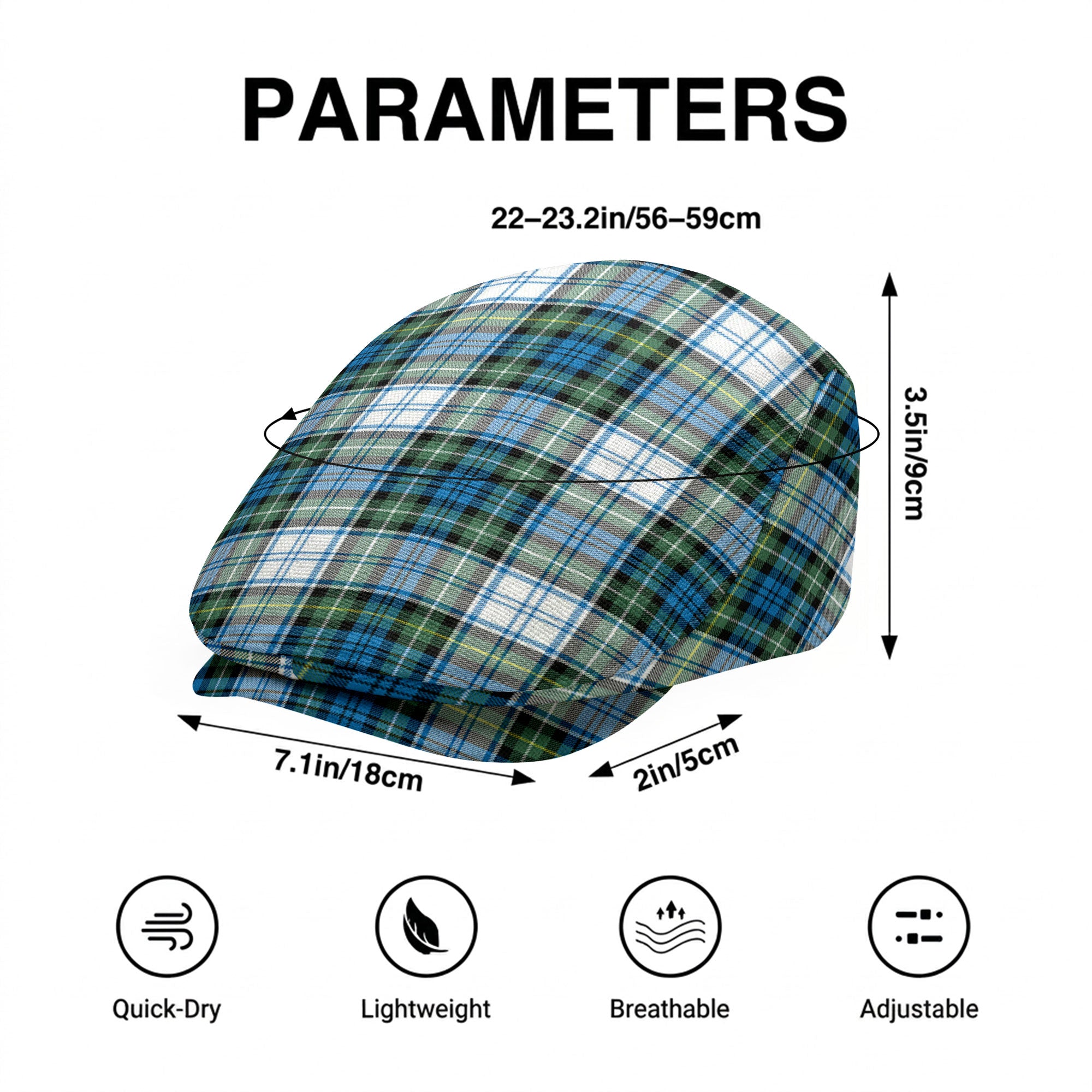 Campbell Dress Ancient Tartan Flat Caps