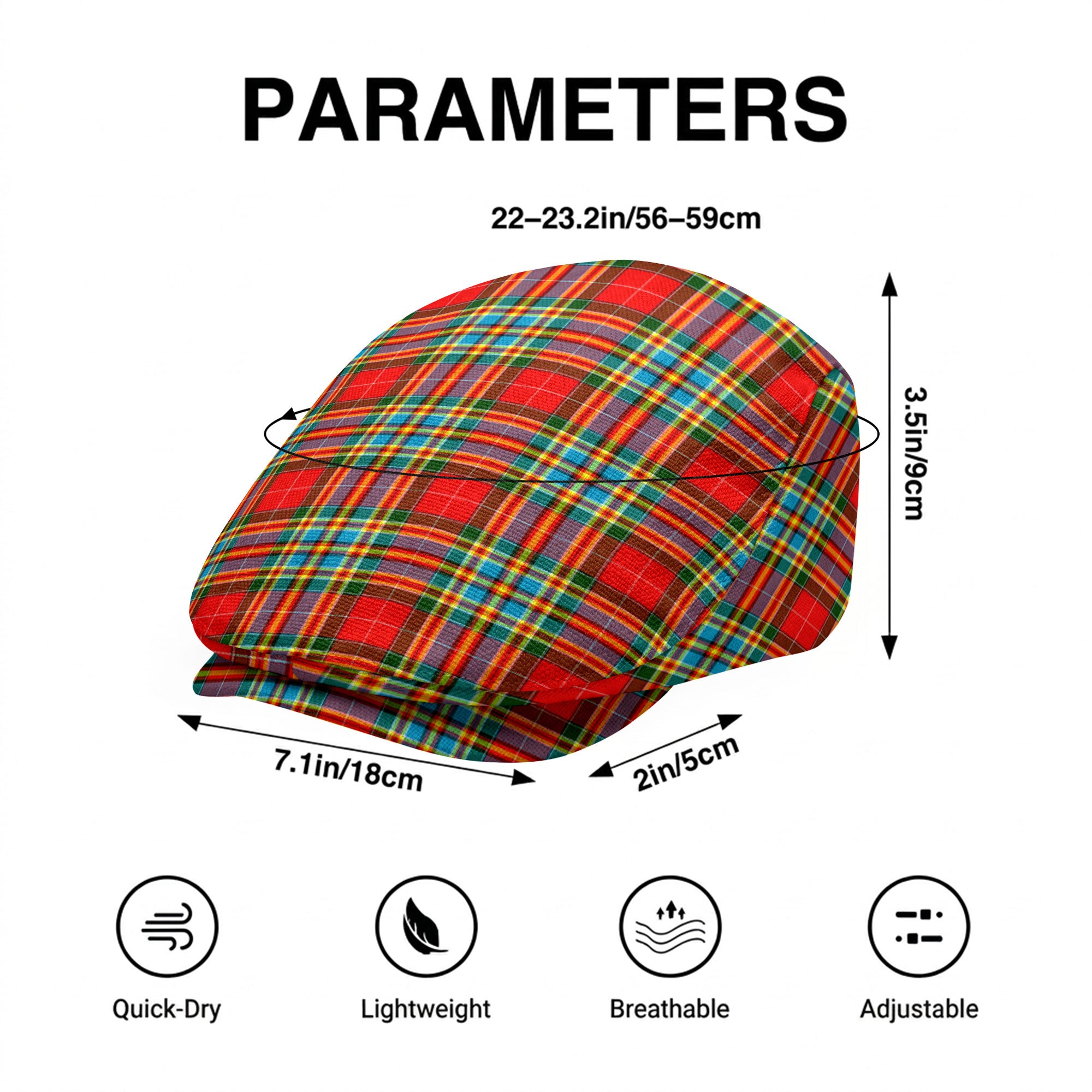 Chattan Tartan Flat Caps