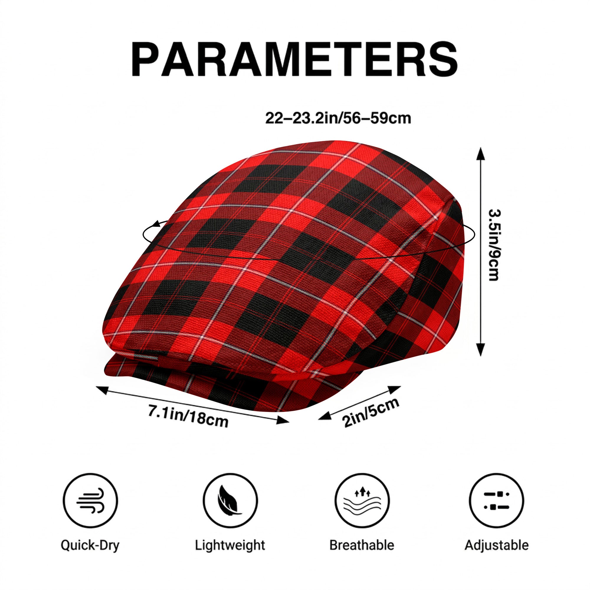 Cunningham Modern Tartan Flat Caps