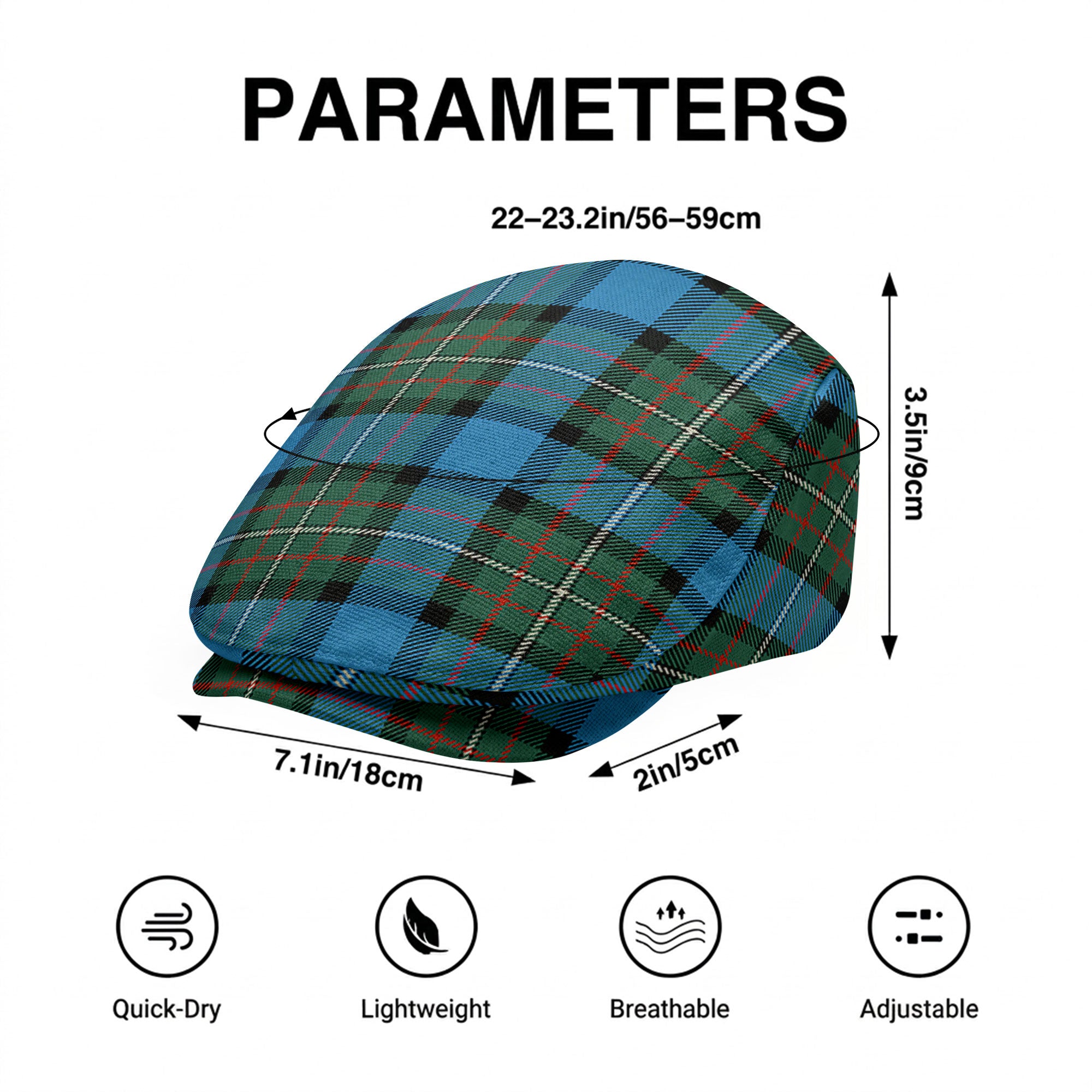 Fergusson Ancient Tartan Flat Caps