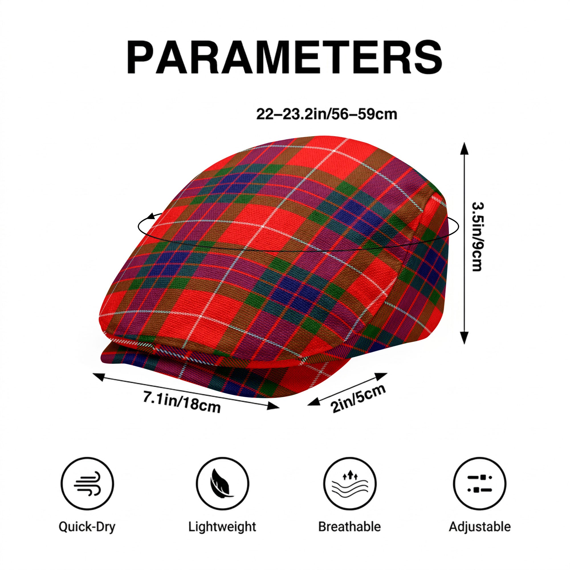 Fraser (of Lovat) Modern Tartan Flat Caps